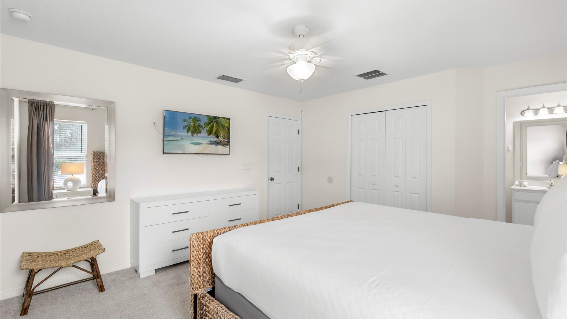 King Bedroom with smart TV