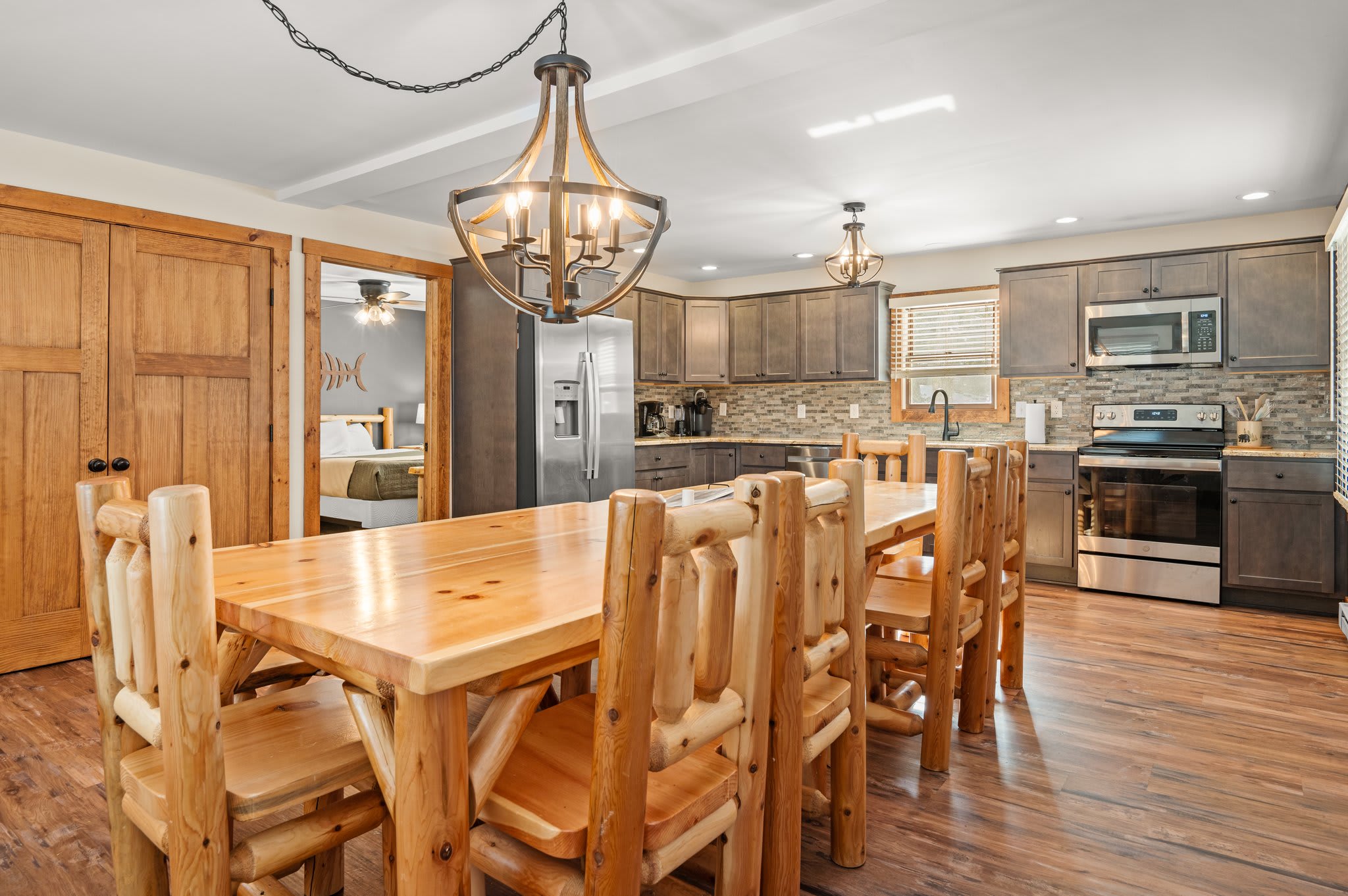 Gather and Dine Together
This large wooden dining table is perfect for big meals, game nights, and making memories.