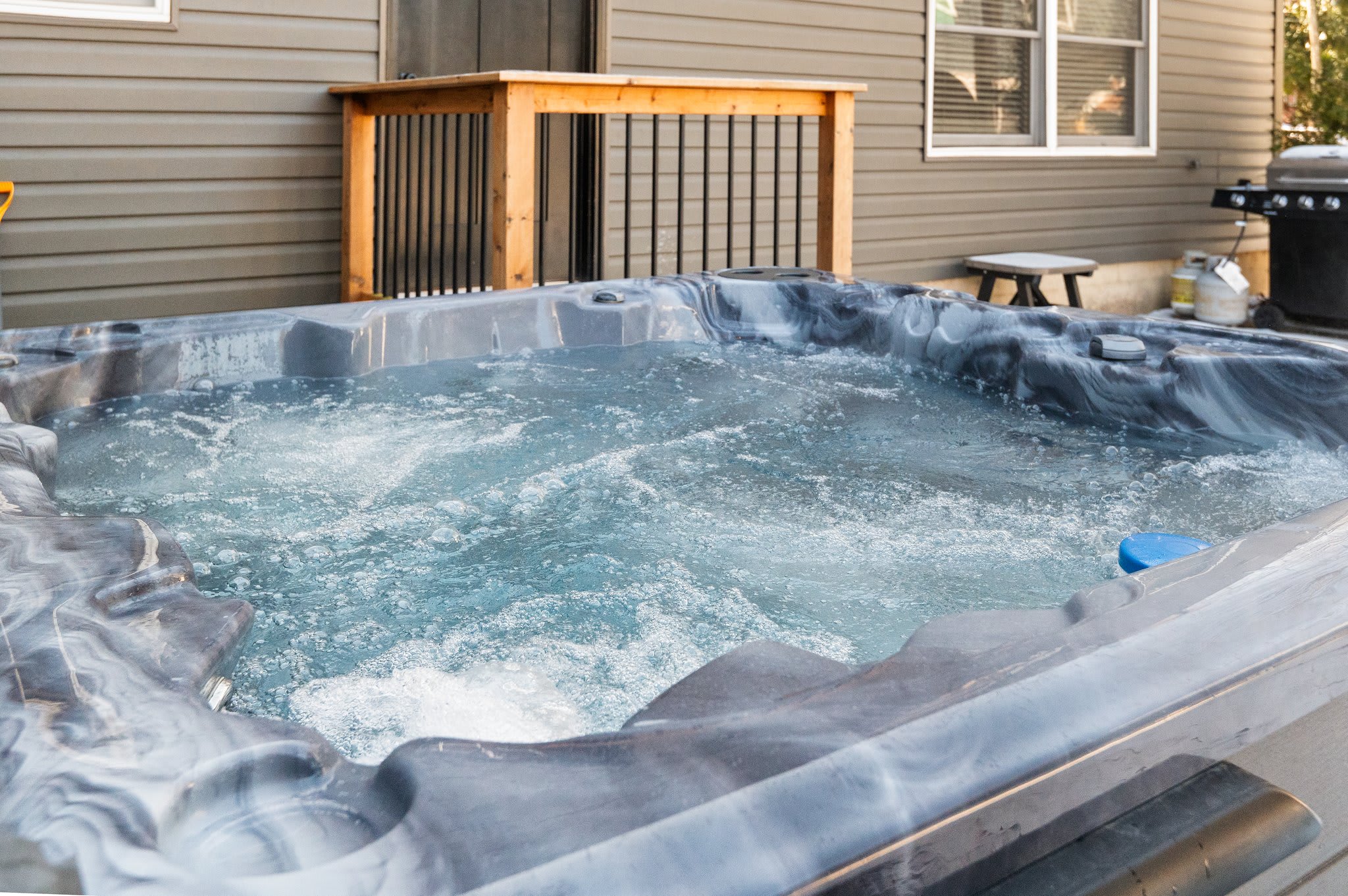 Soak in the Hot Tub
Your private hot tub is ready and bubbling, ideal for warming up under the winter sky.