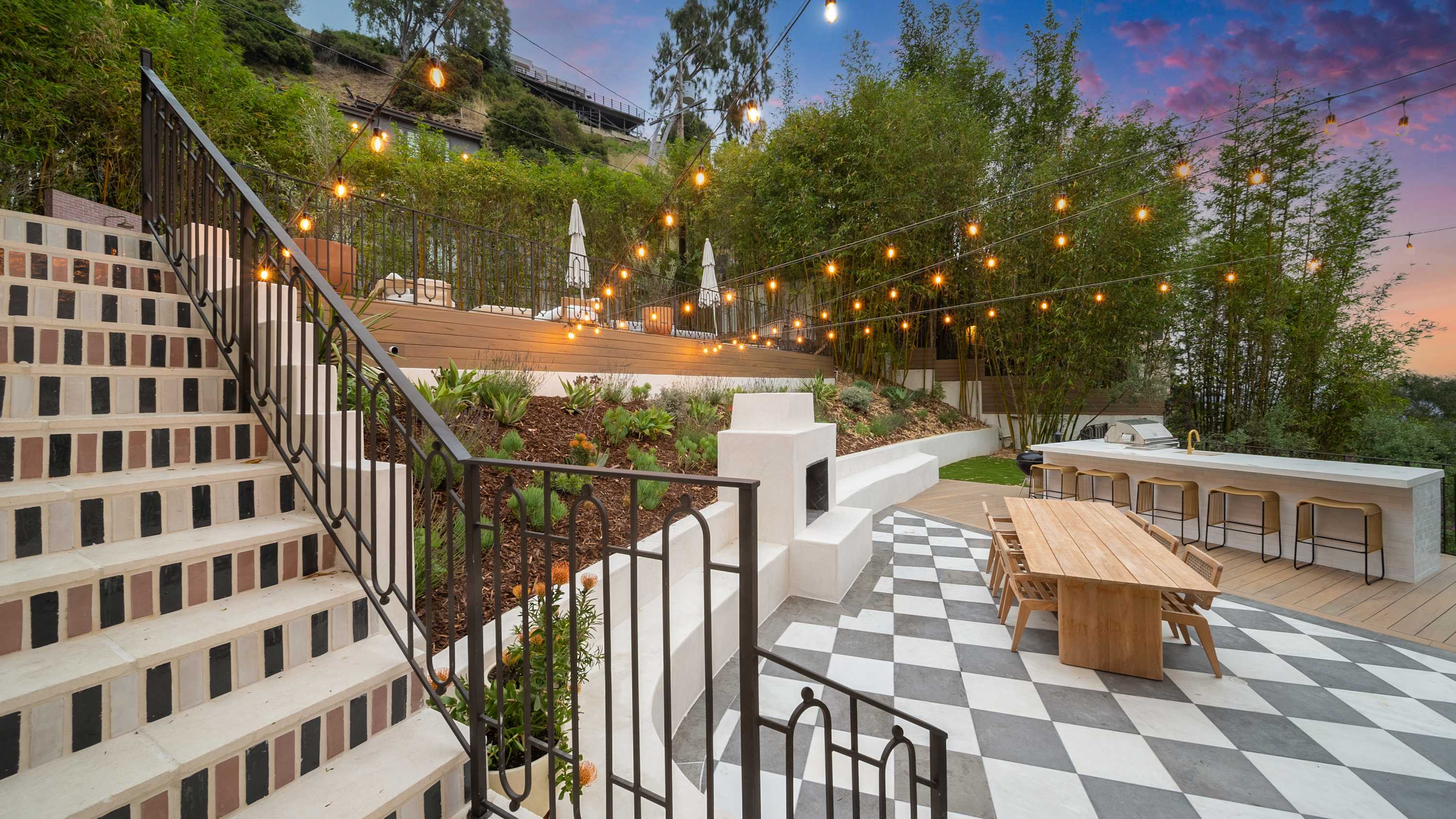 Step up to an outdoor space where every seat is the best in the house.