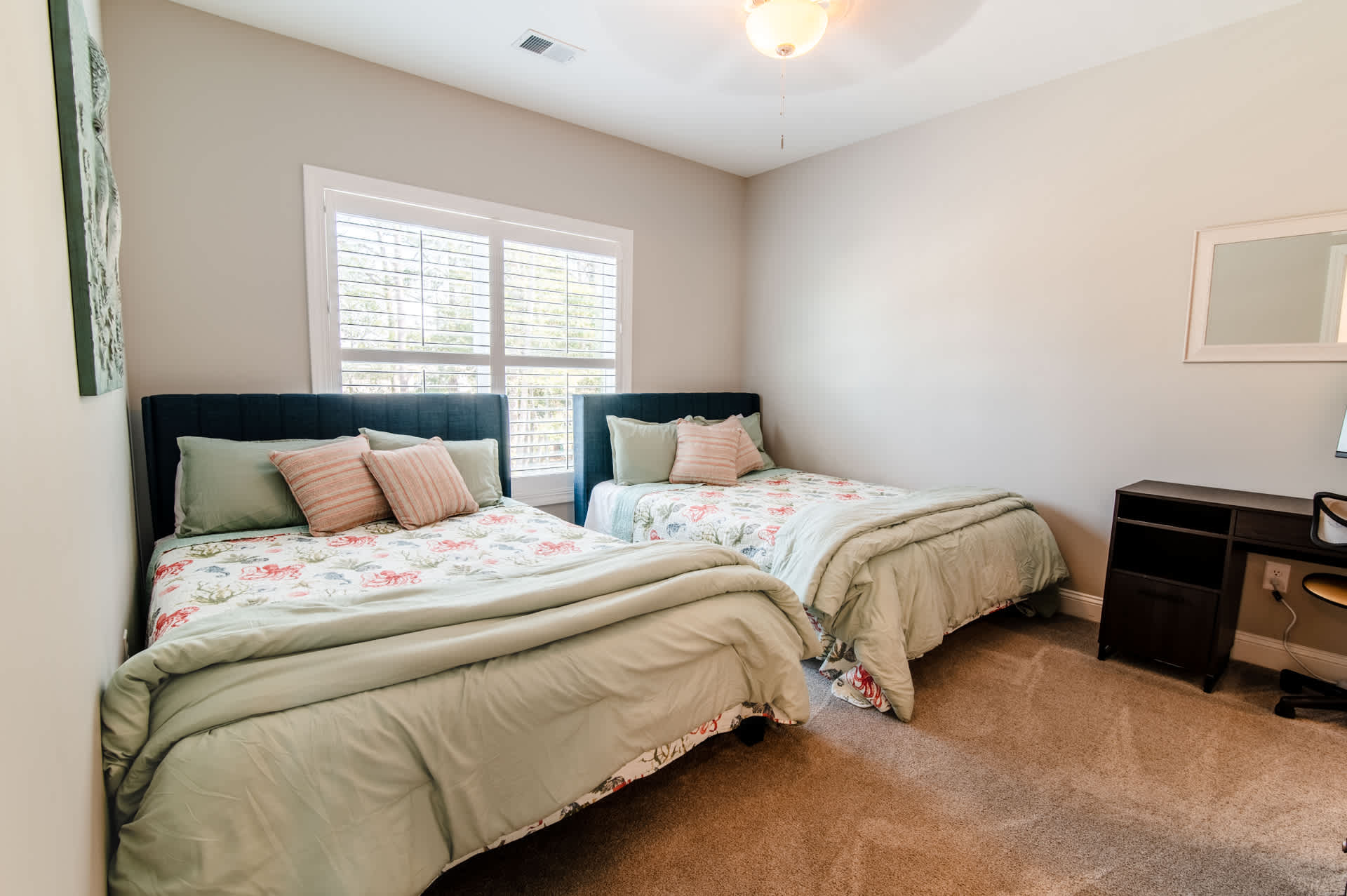 Bedroom with Desk and Flat Screen TV