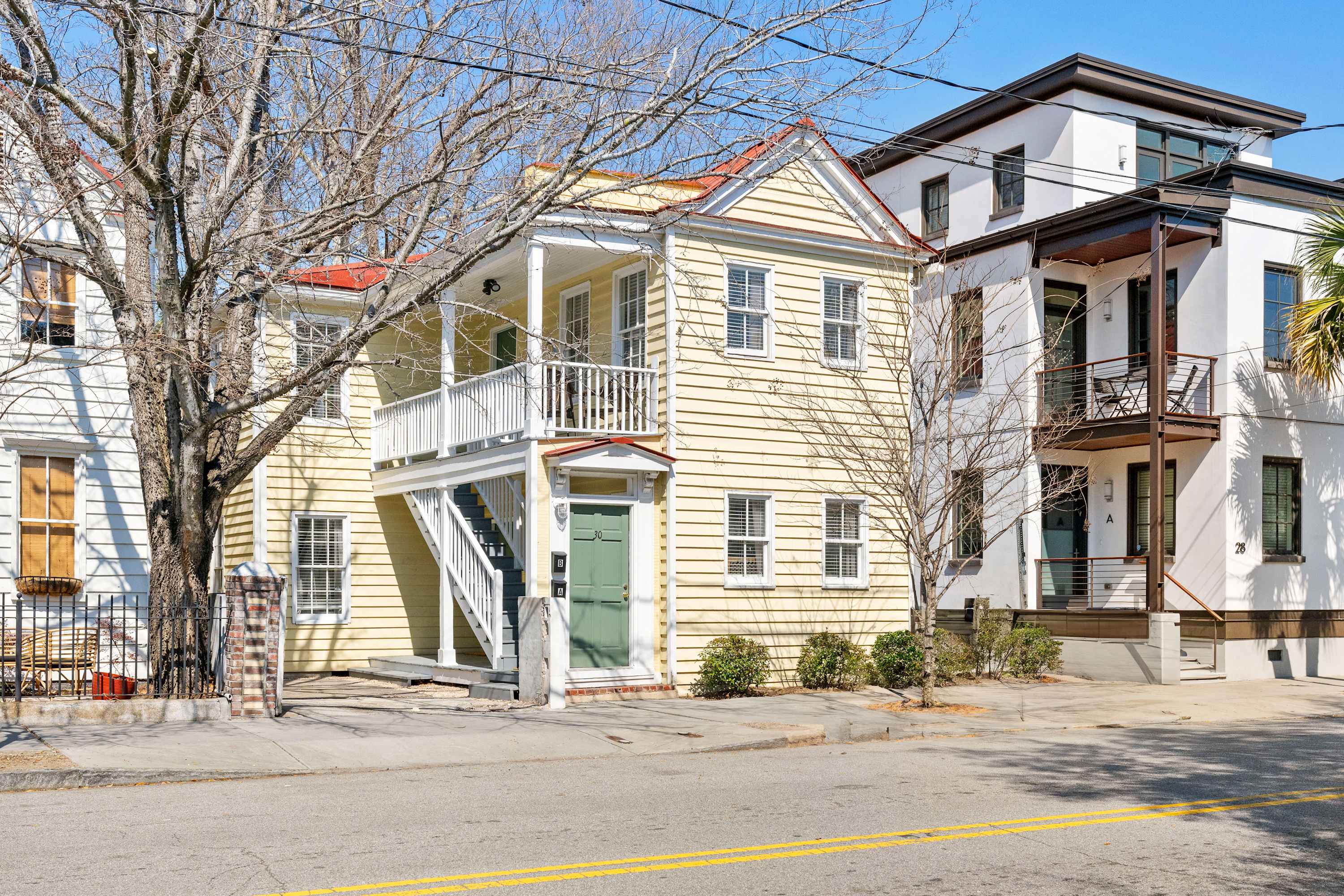 Exterior of your downtown Charleston rental! This is a second floor home! 