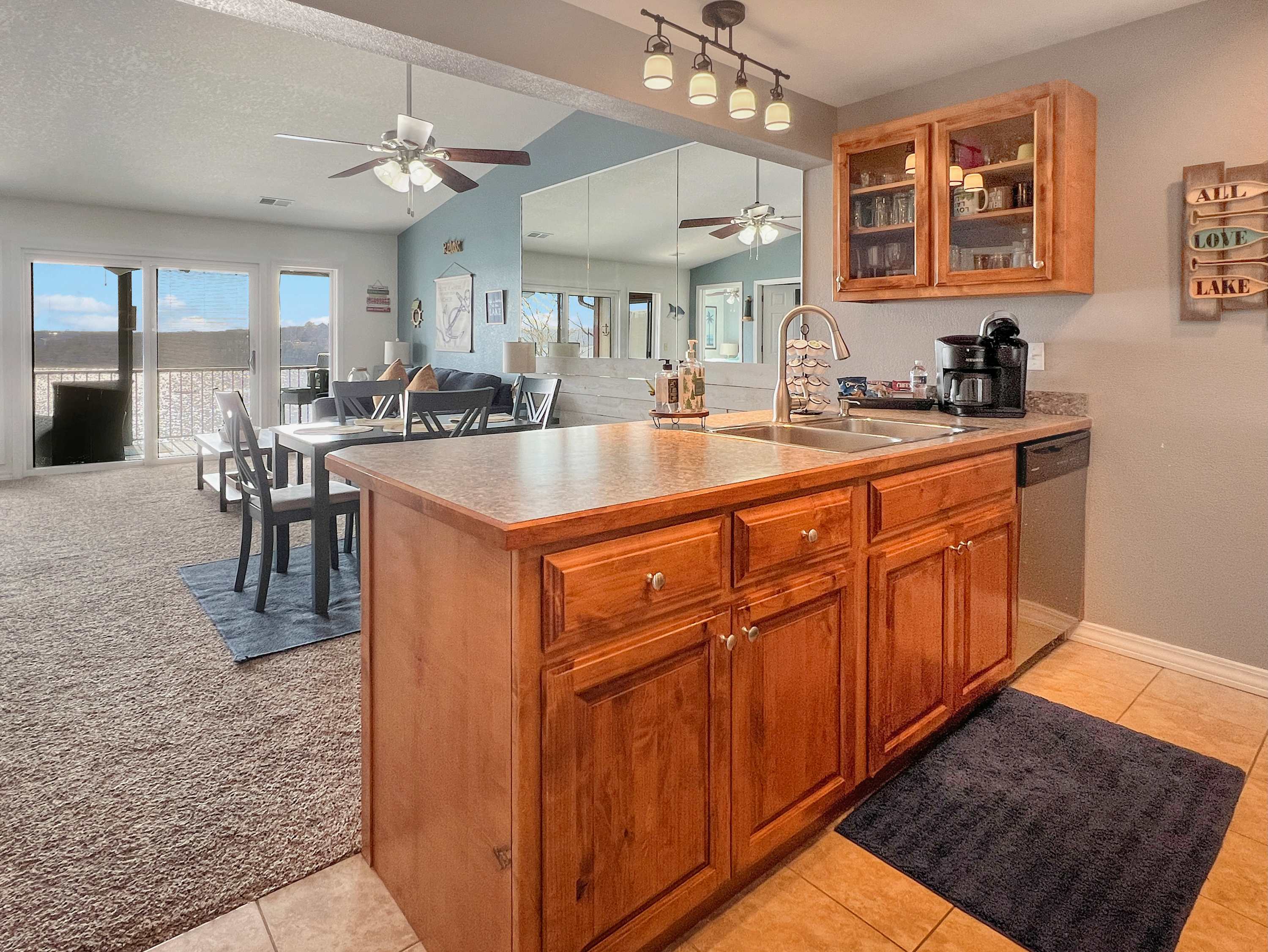 Beautiful views of the lake from the moment you walk in the door