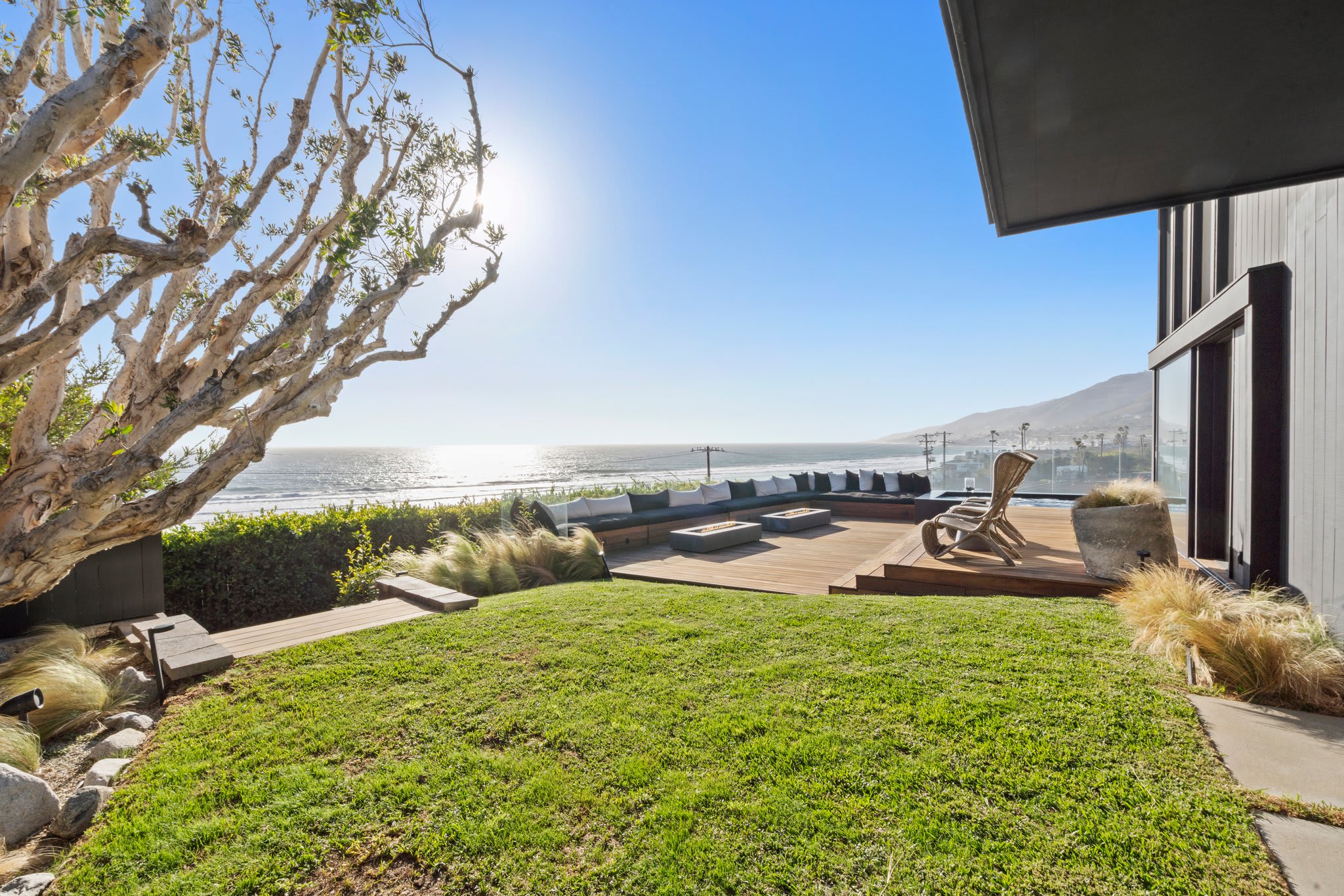 Gather around the fire pit or recline under the Malibu sun.