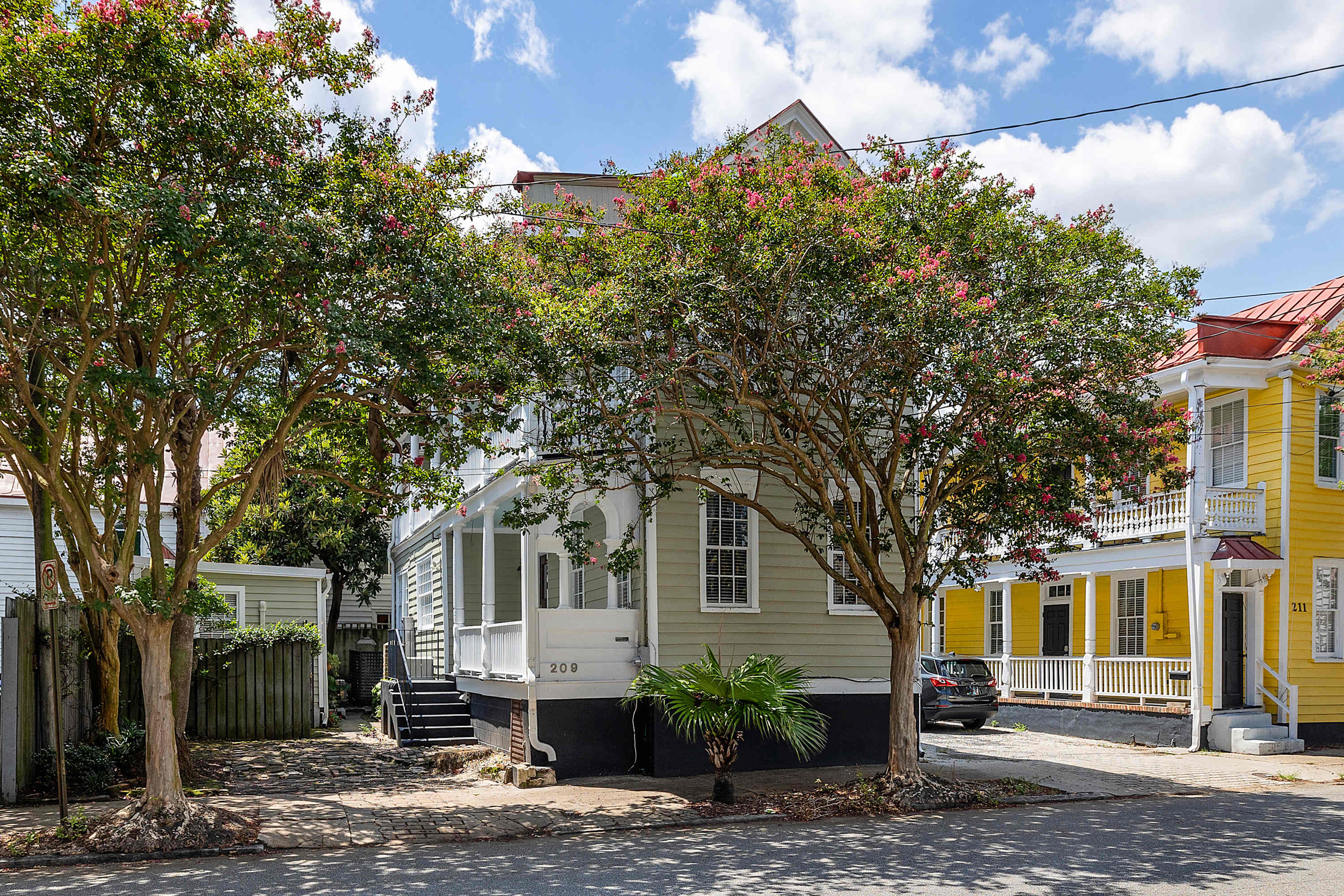 Exterior of your Charleston rental! The unit is located in the first floor of the house.