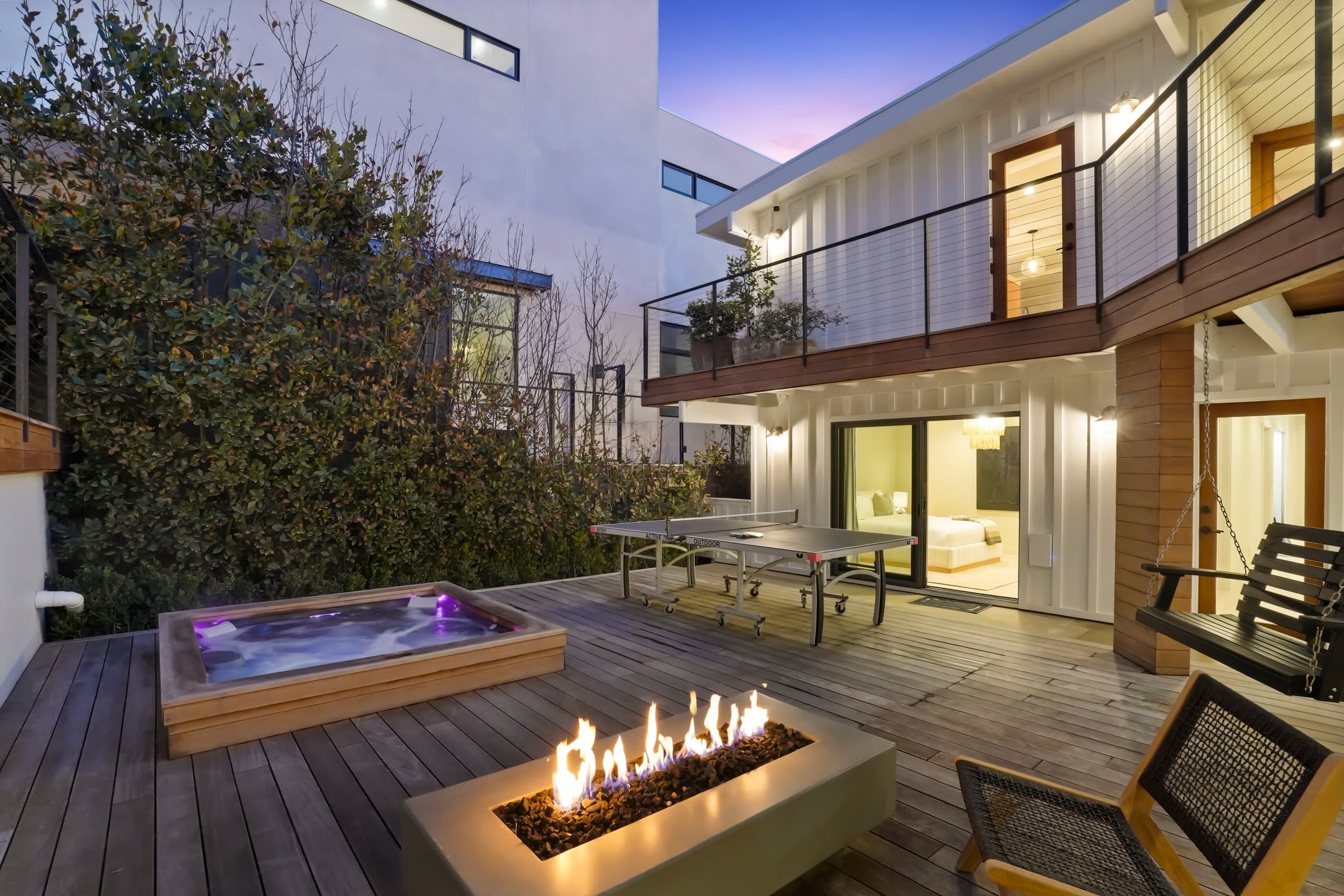 From the hot tub to the firepit, unwind in complete comfort.