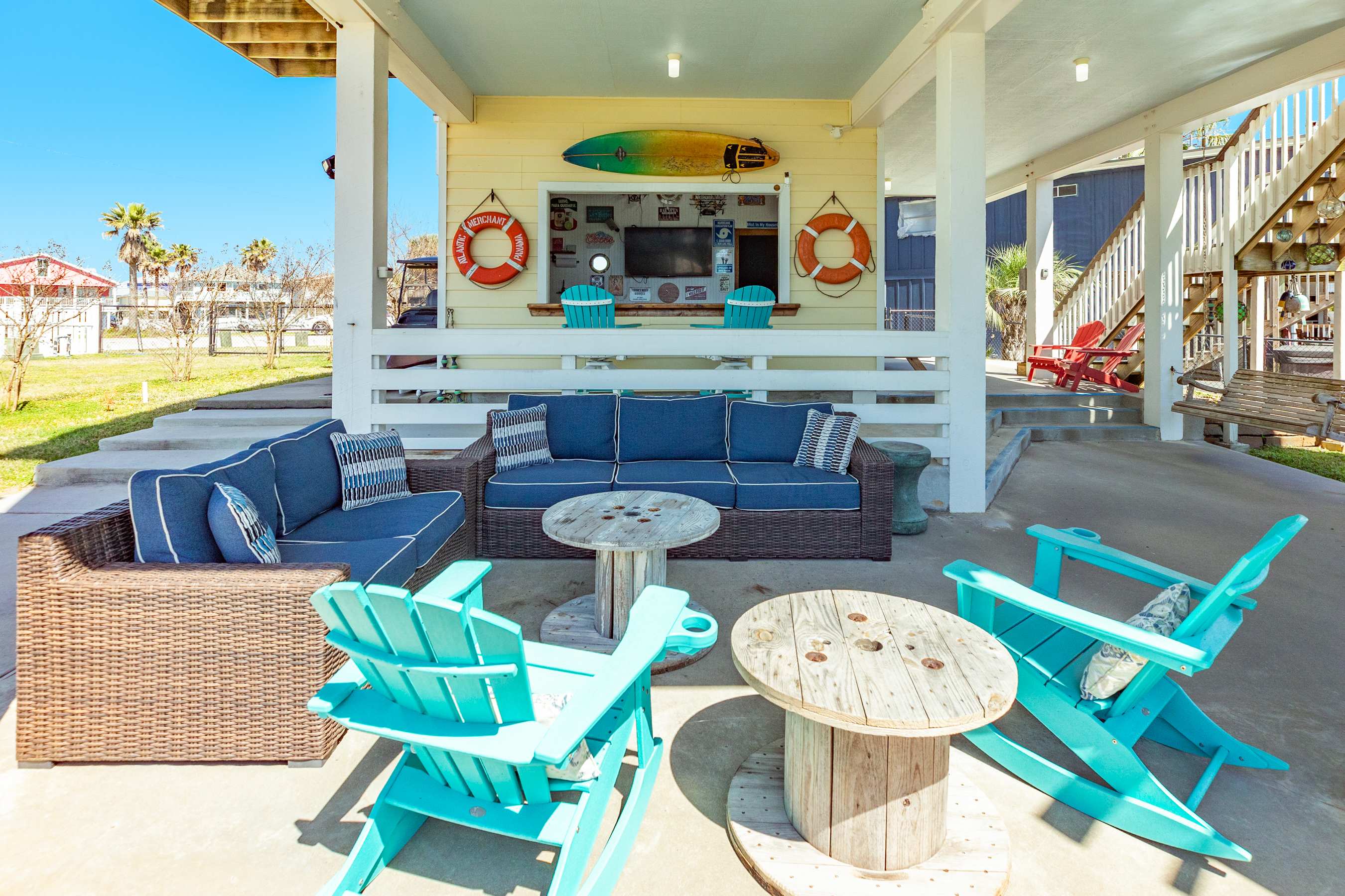 Canal Zone Waterfront w Tiki Bar Fire Pit 2