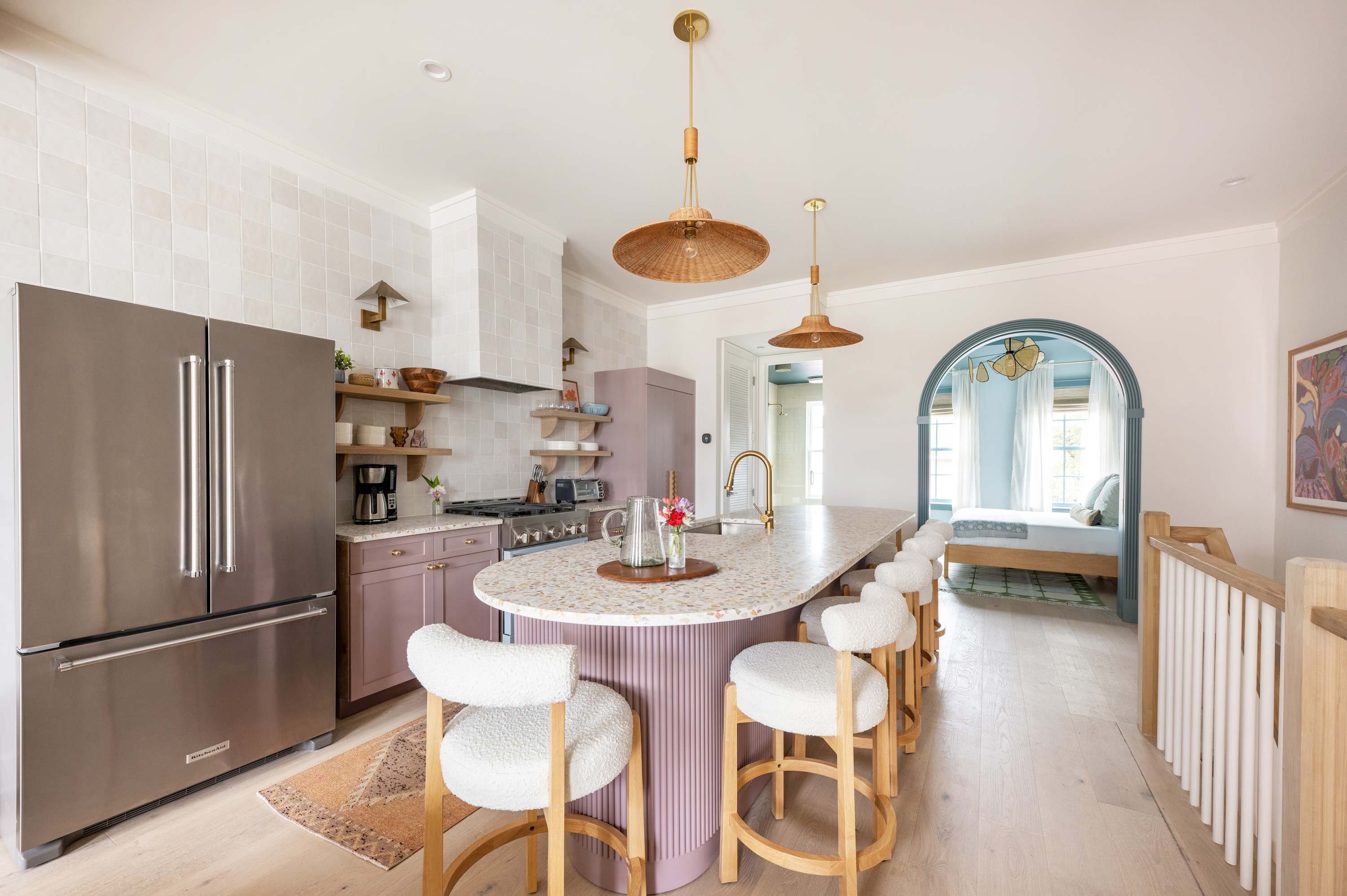 Fully equipped kitchen with everything you need to cook a meal plus seating for 6 on the island