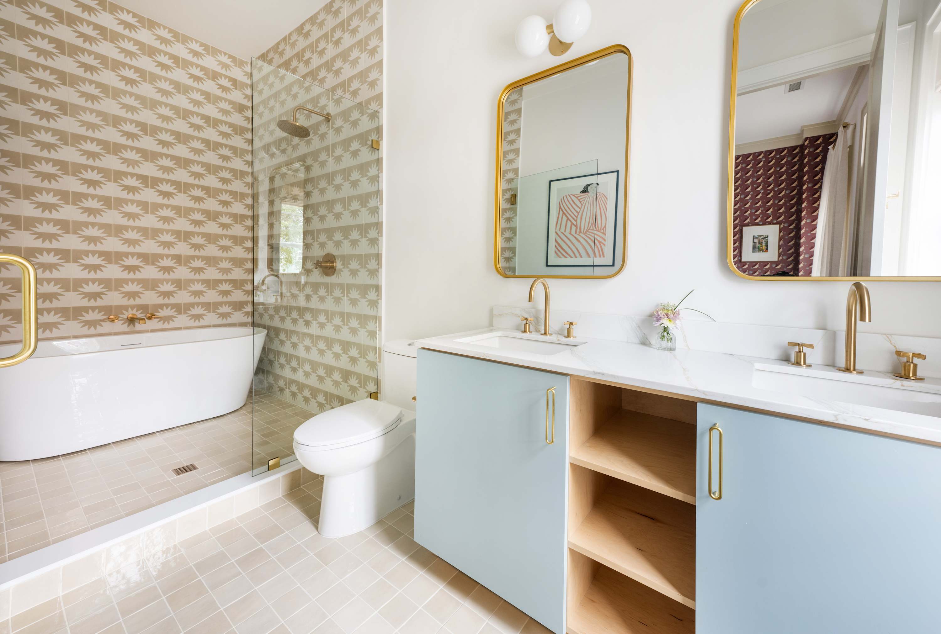 Bathroom #3: Walk-In Shower + Soaking Tub + Double Vanity
