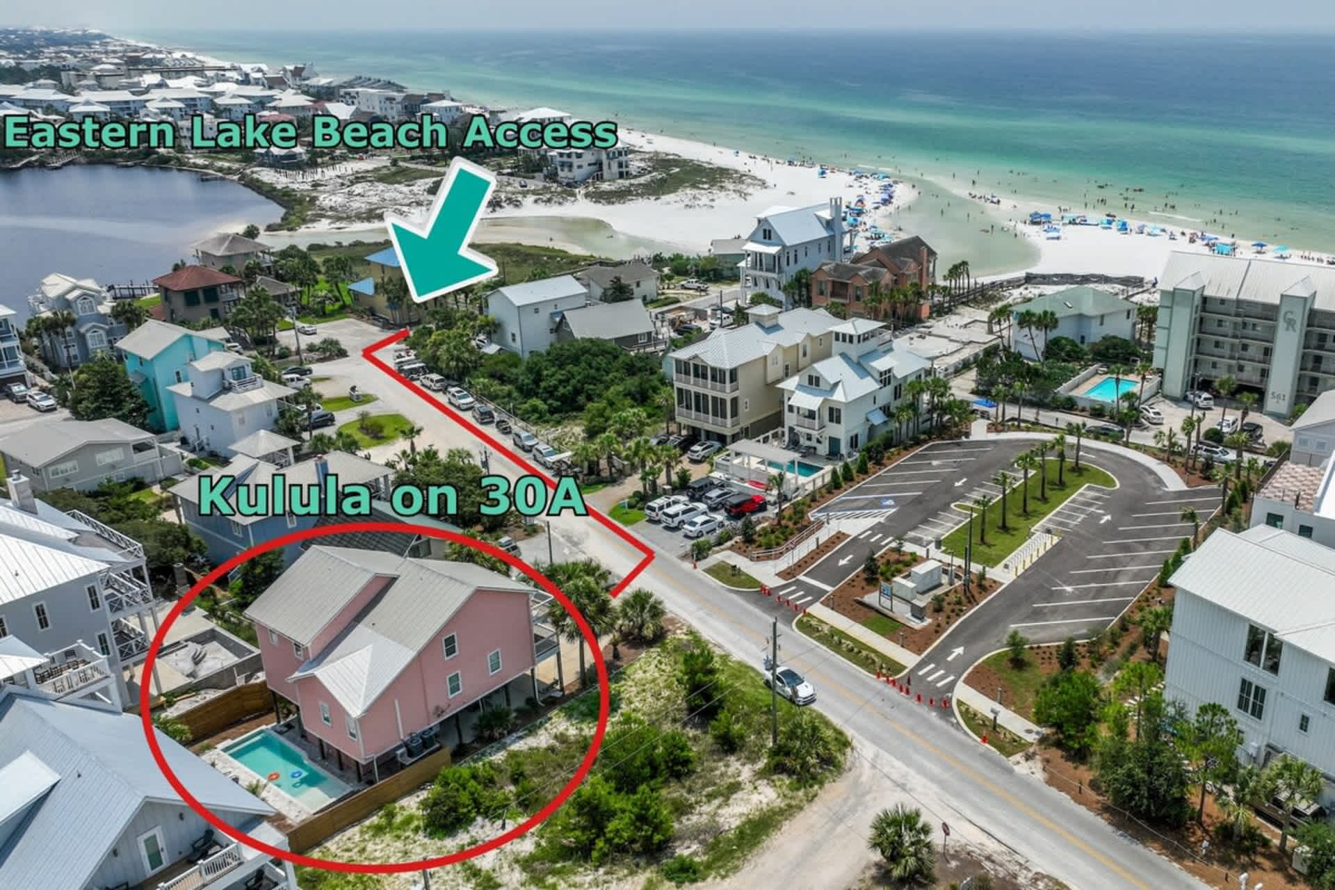 Kulula West on Eastern Lake at Seagrove Beach on 30A