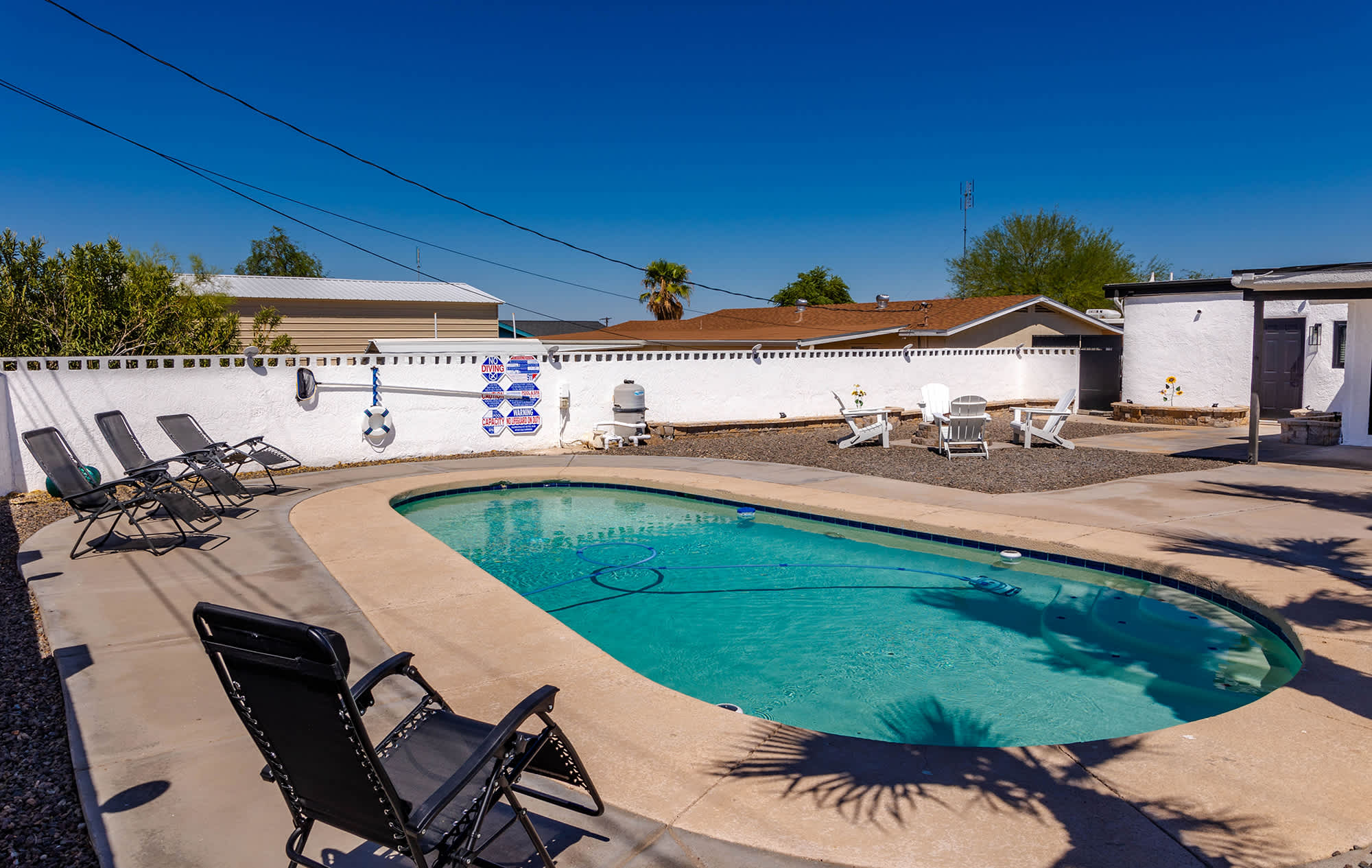 Poolside Retreat with Firepit & Game-Ready Fun