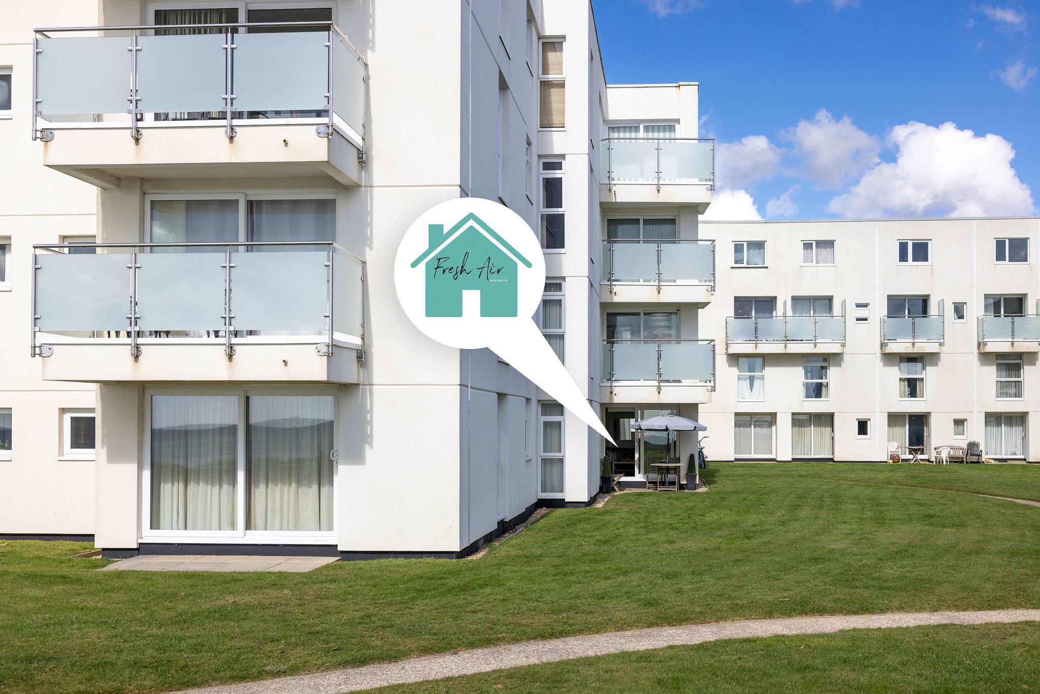 Situated on the ground floor of this apartment complex.