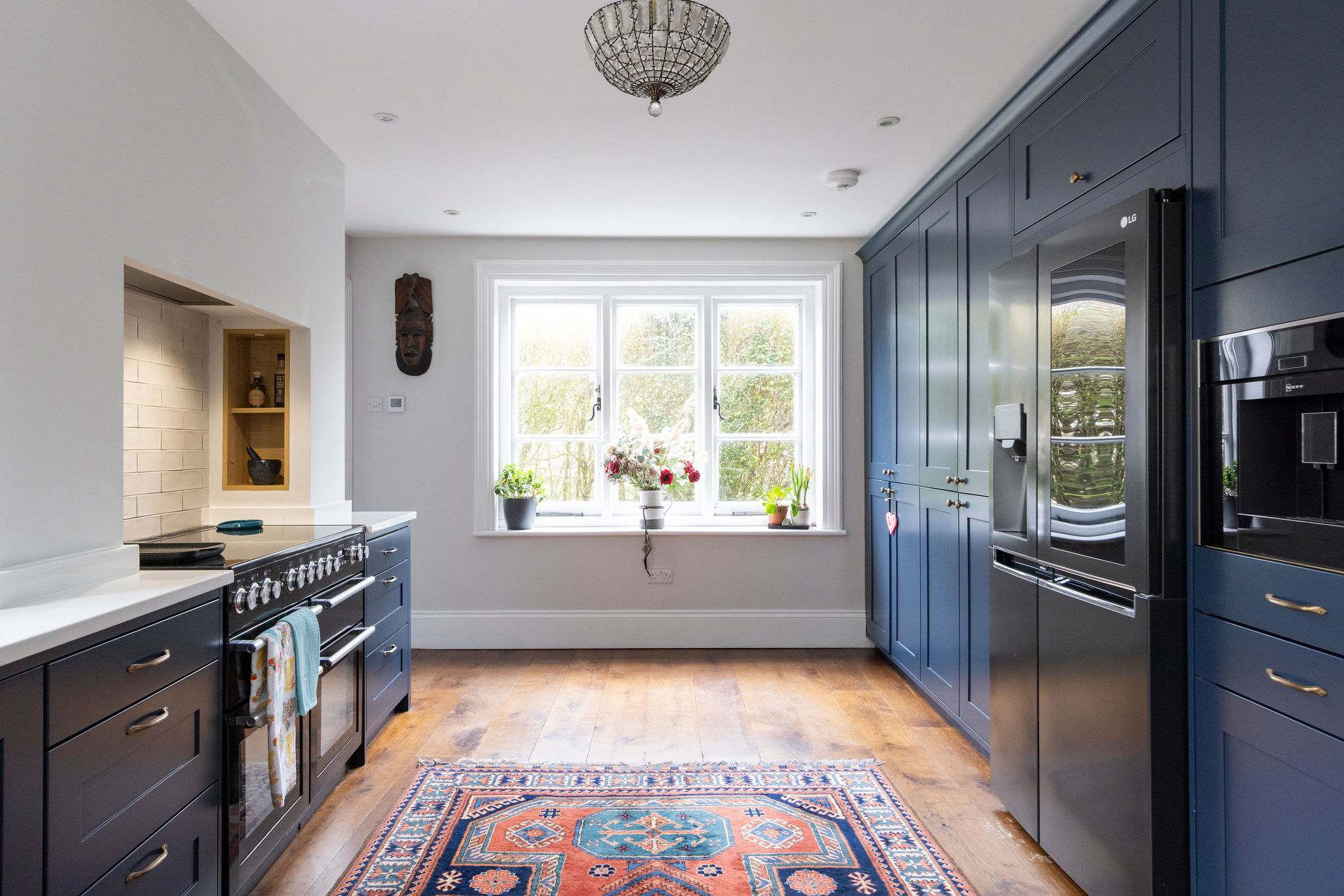 Our fully equipped kitchen includes a double fridge freezer, coffee machine and range cooker