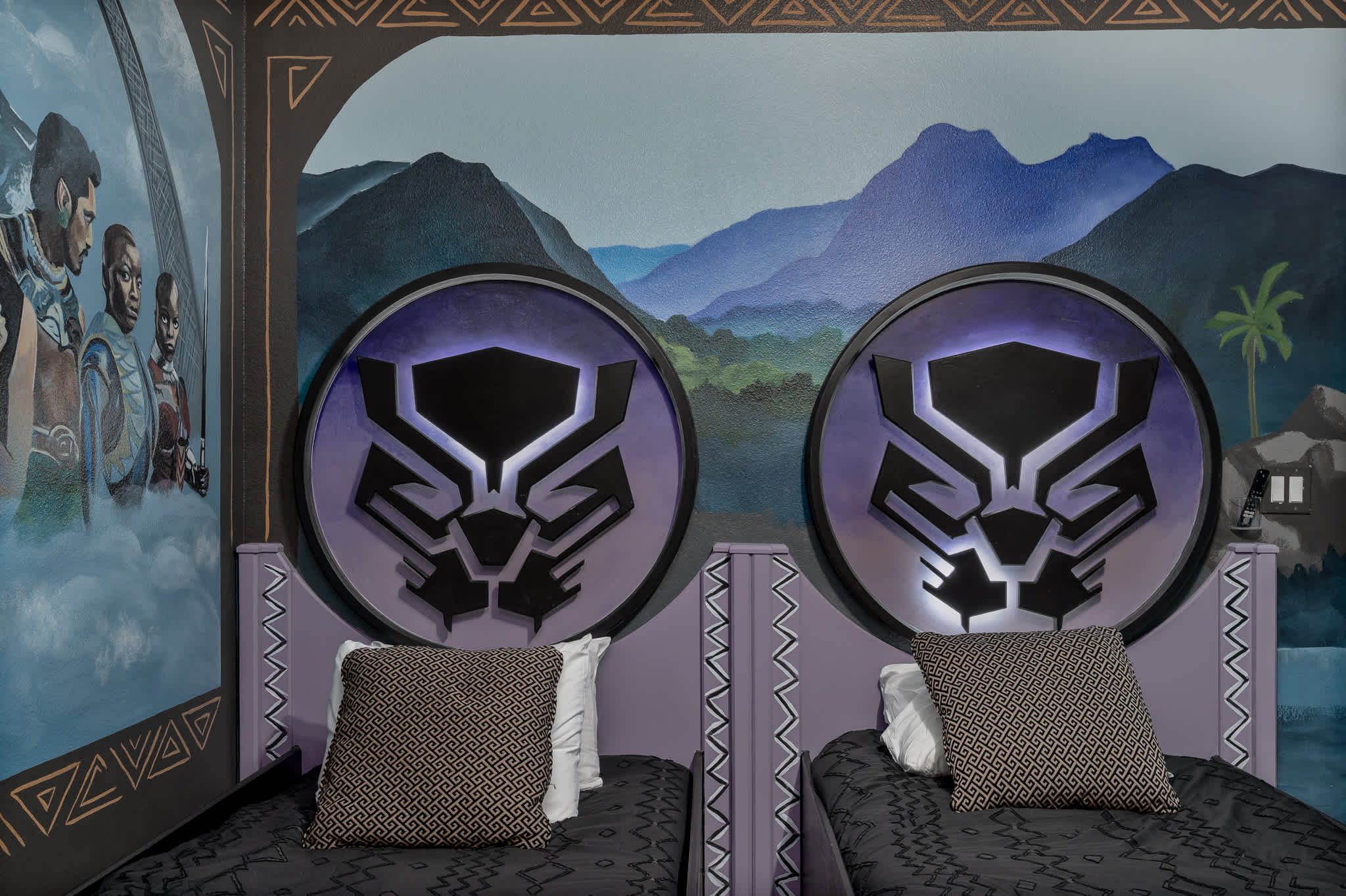 From the vibranium accents to the Wakanda skyline, every detail is designed for an unforgettable experience.