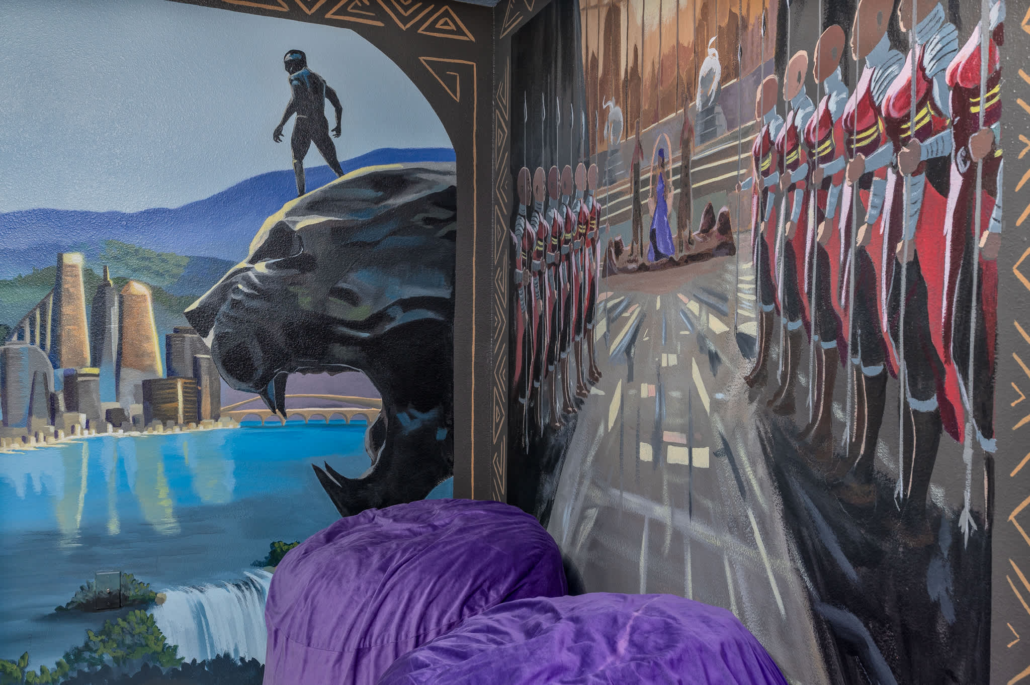 More than just a bedroom – it's a journey to Wakanda. Relax and recharge in this royal retreat.