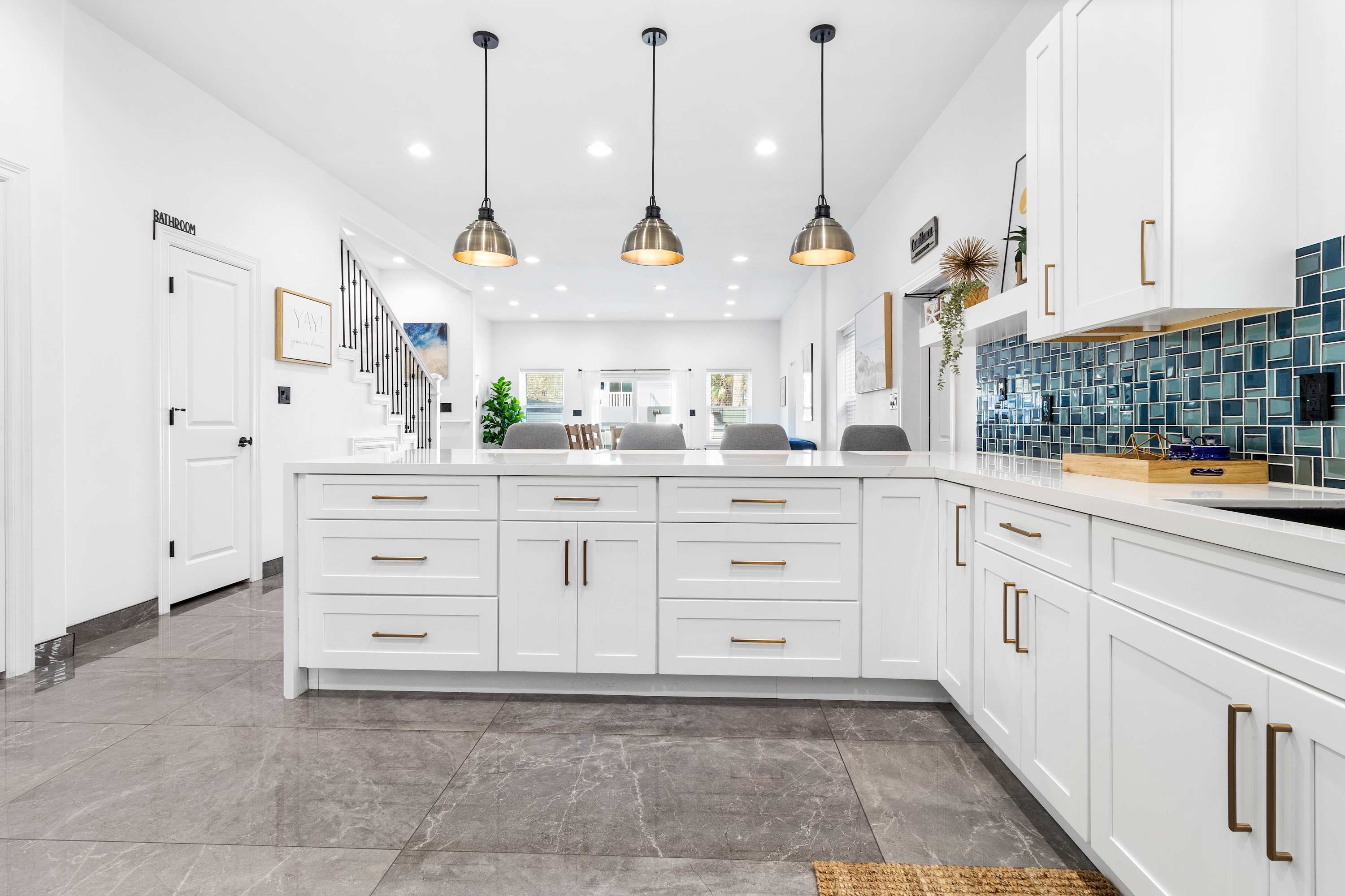 Modern kitchen with plenty of cabinetry space