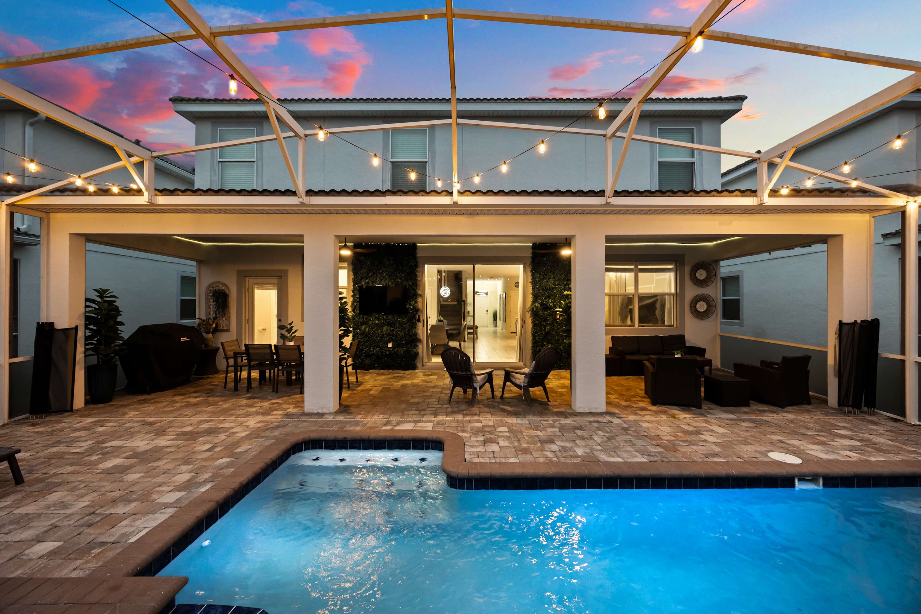 Private Swimming Pool with Covered Patio
