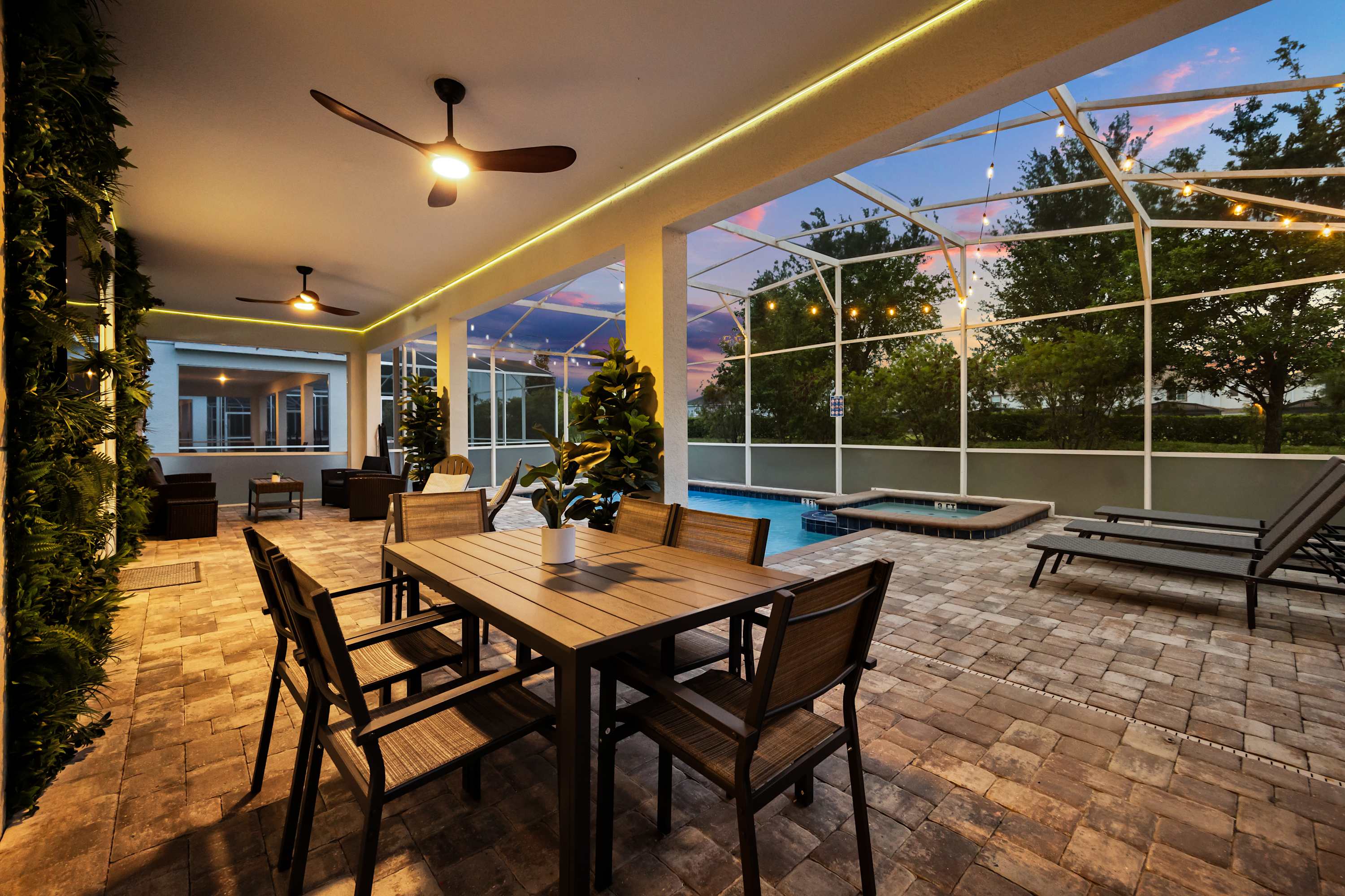 Covered Patio with Outdoor Dining Area
