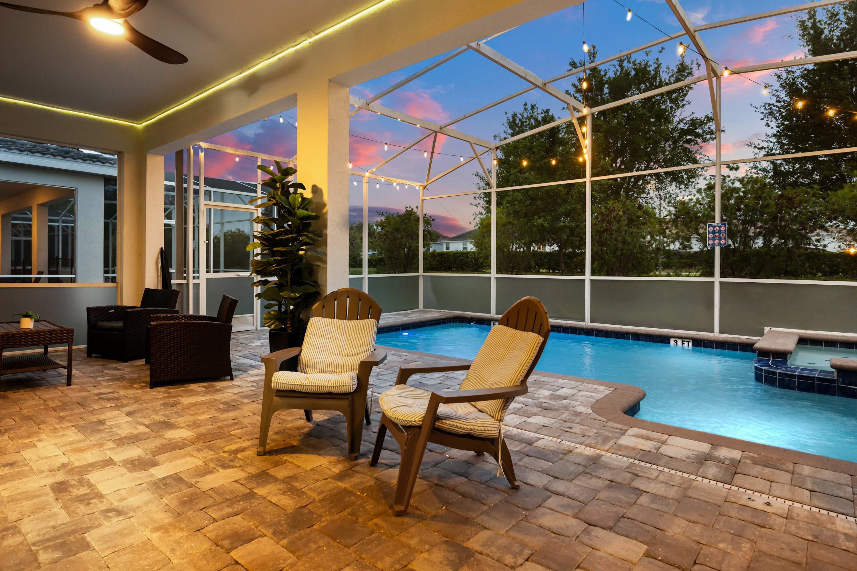 Covered Patio with Seating