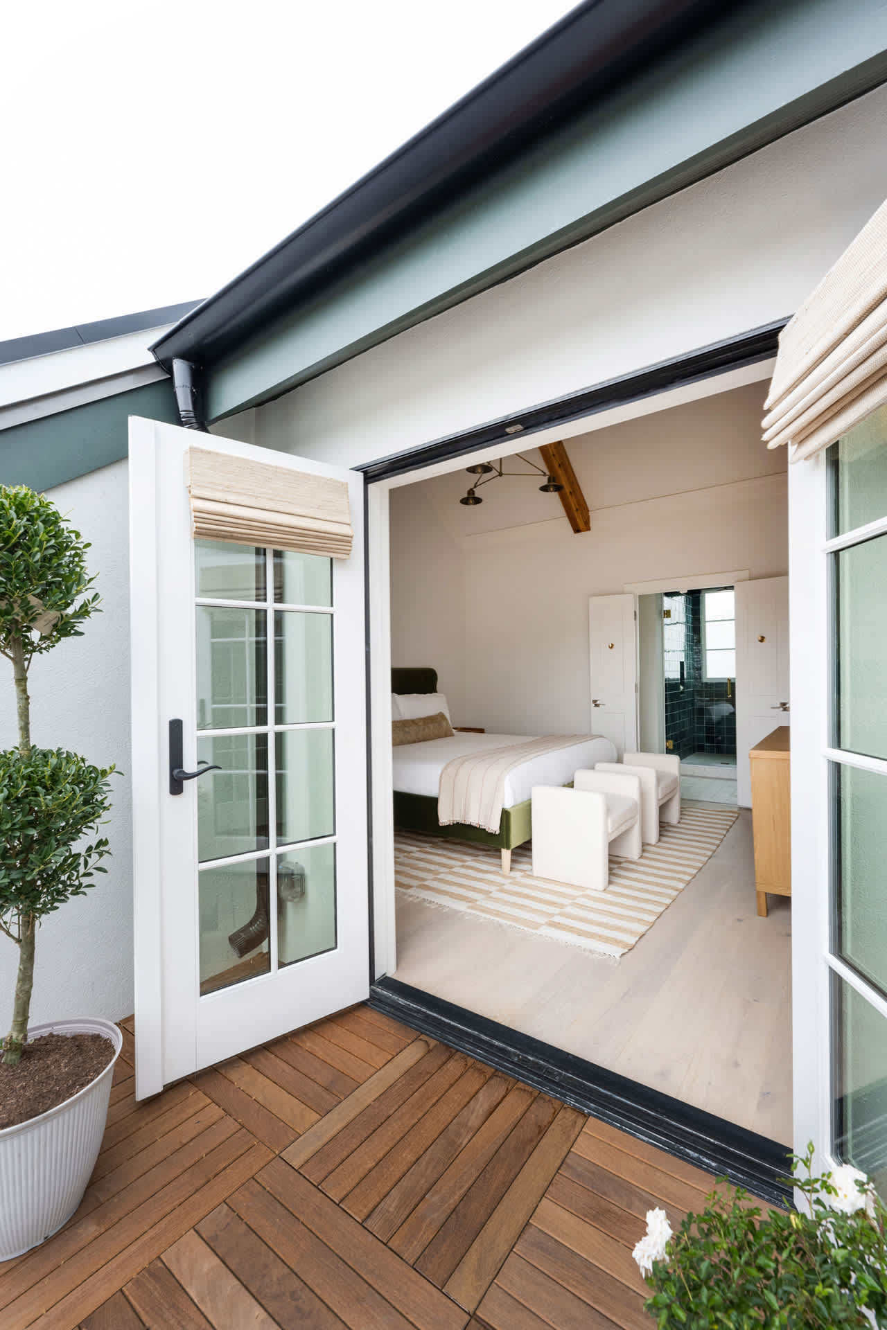 Entrance from the rooftop porch into the master bedroom! 