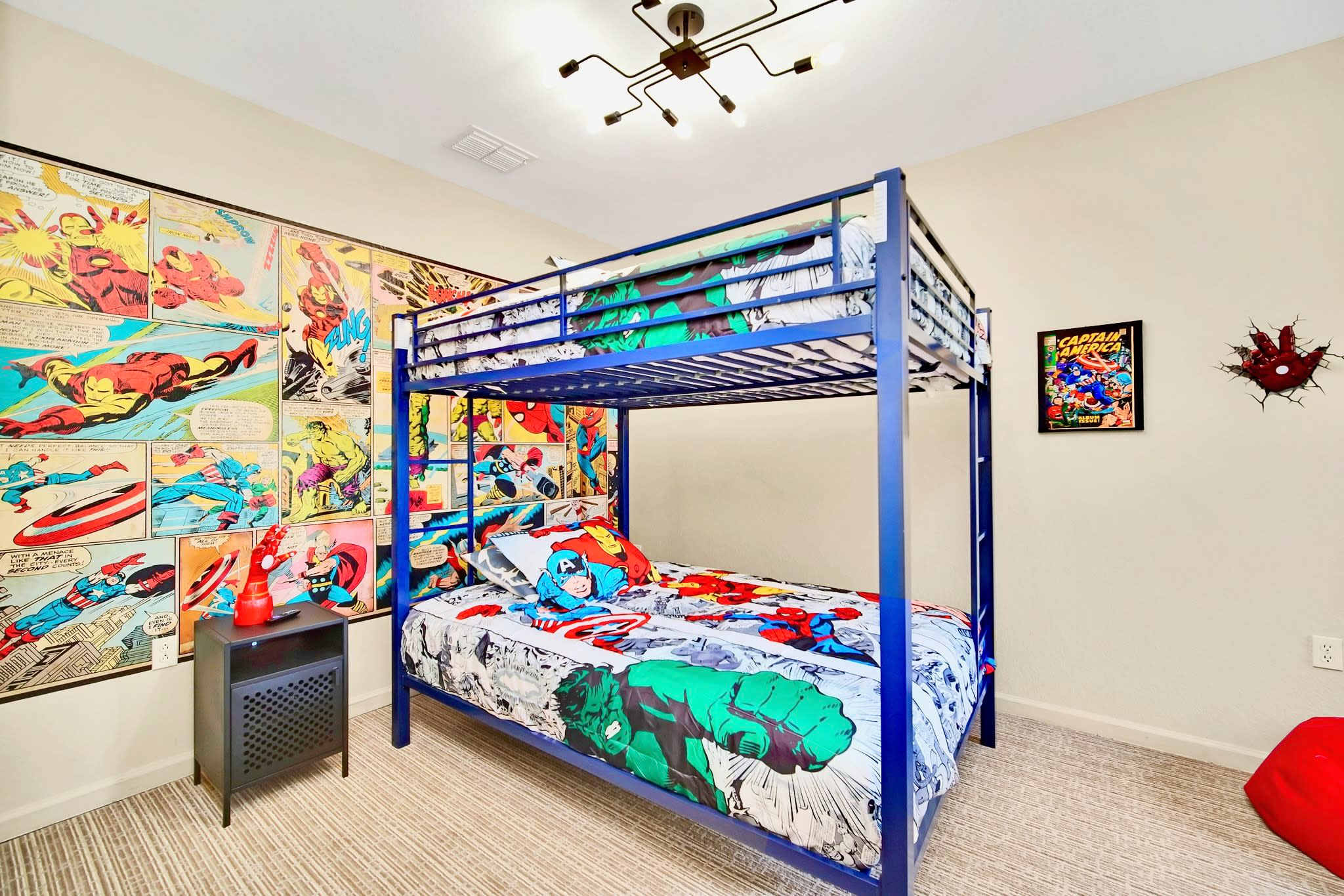 Captain America themed Bunk Bedroom