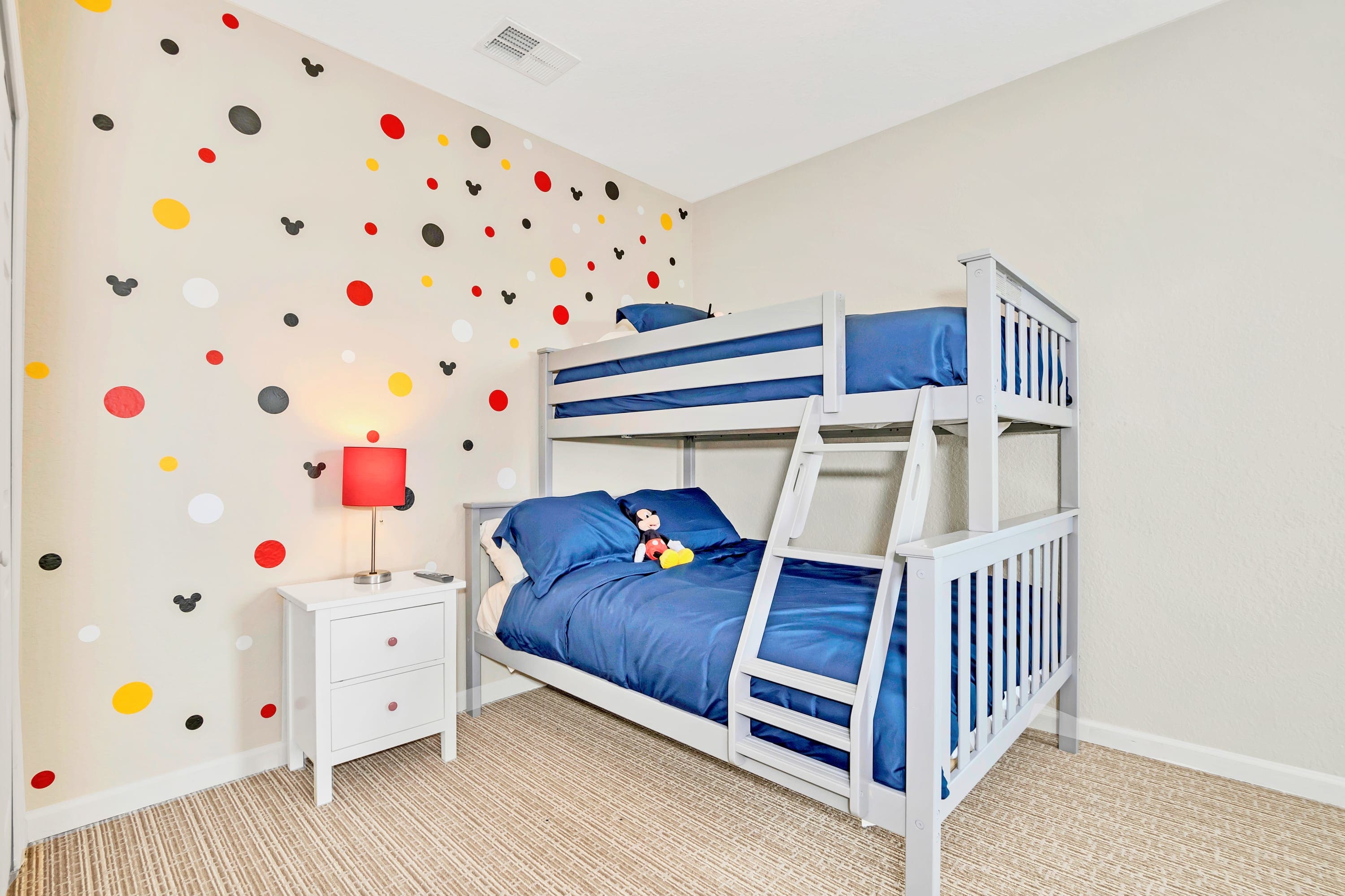 Mickey Mouse themed bunk bedroom 