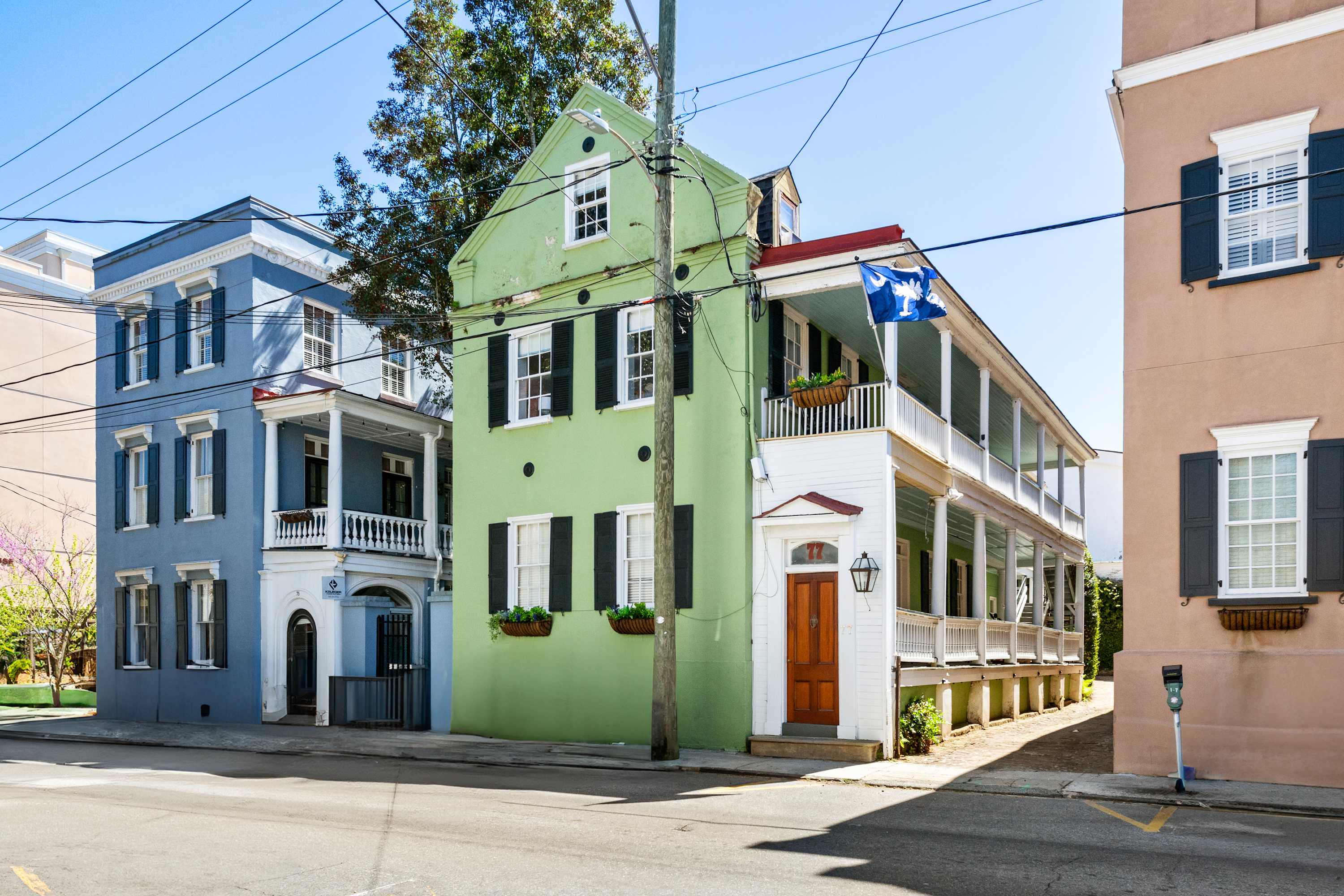 Exterior of the home just steps from all that downtown Charleston has to offer! 