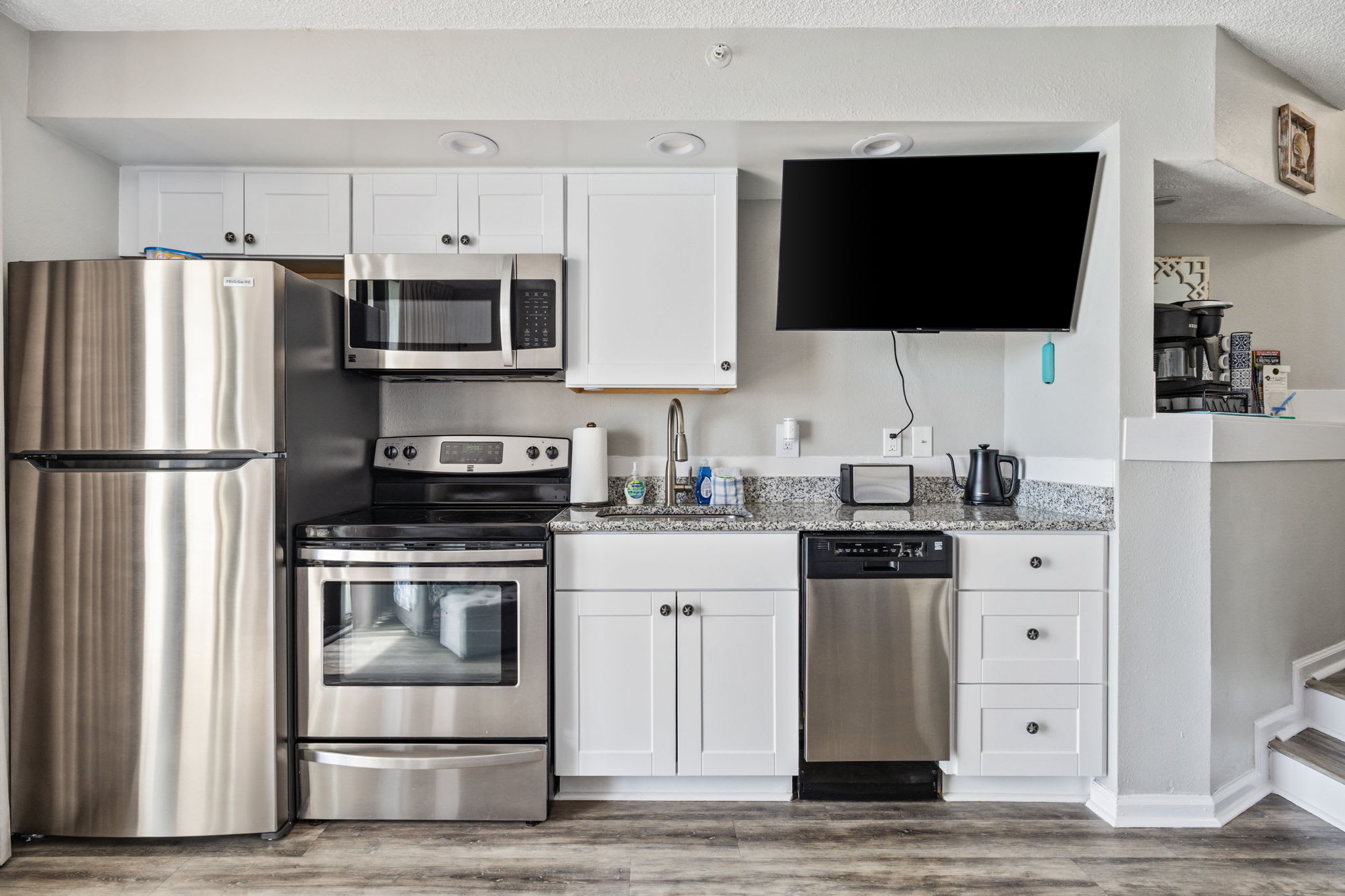 Whip up your favorite comfort foods in our fully equipped kitchen—just like home.