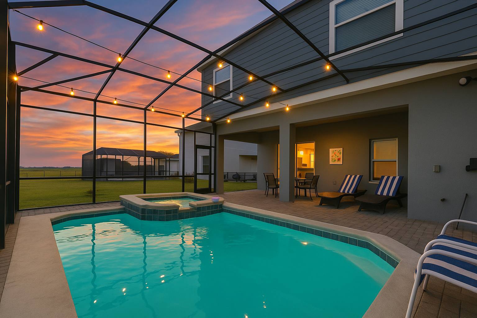 Themed villa w/ private pool & game room