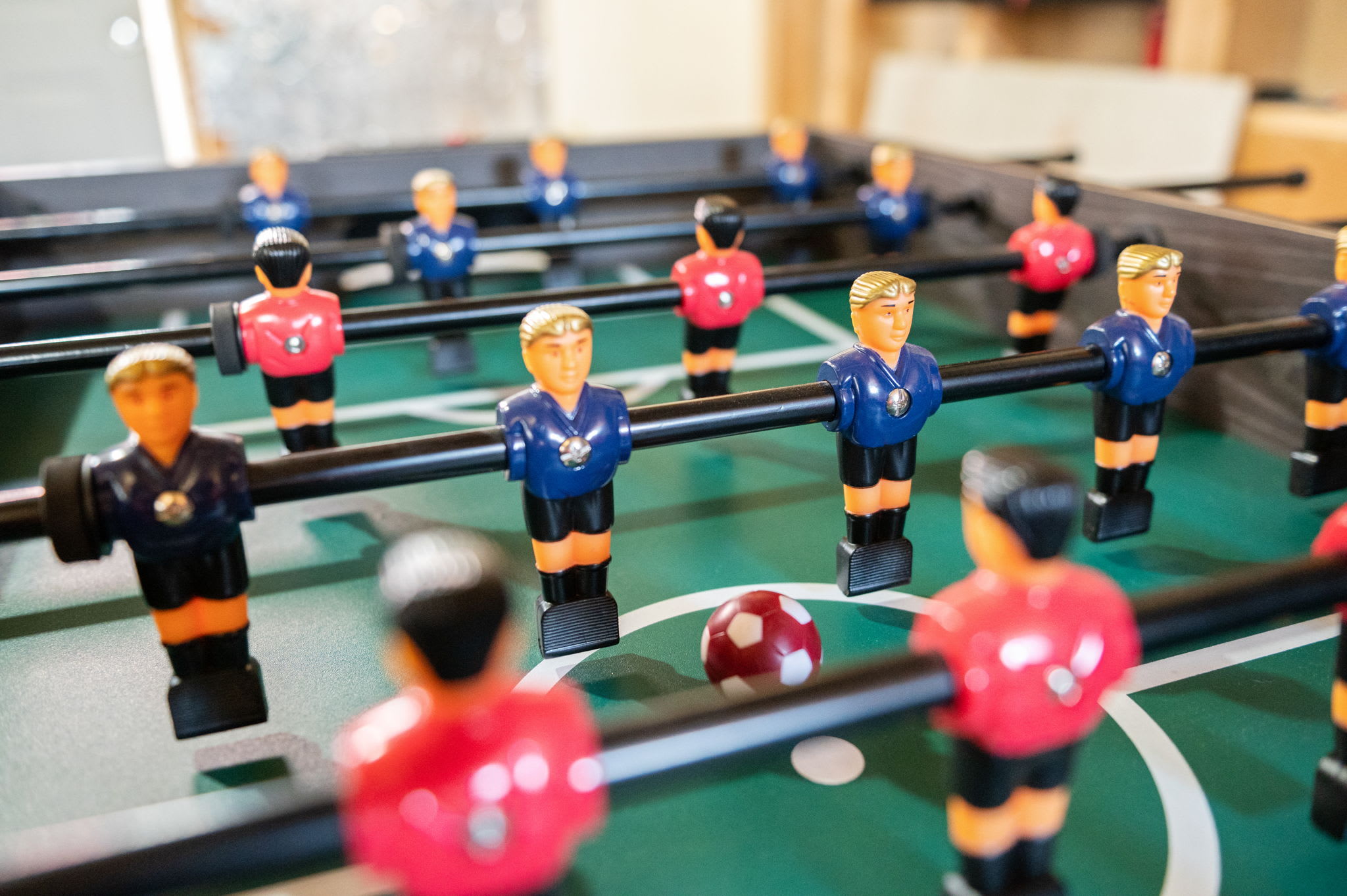 Challenge your crew to a lively foosball match in the game room.