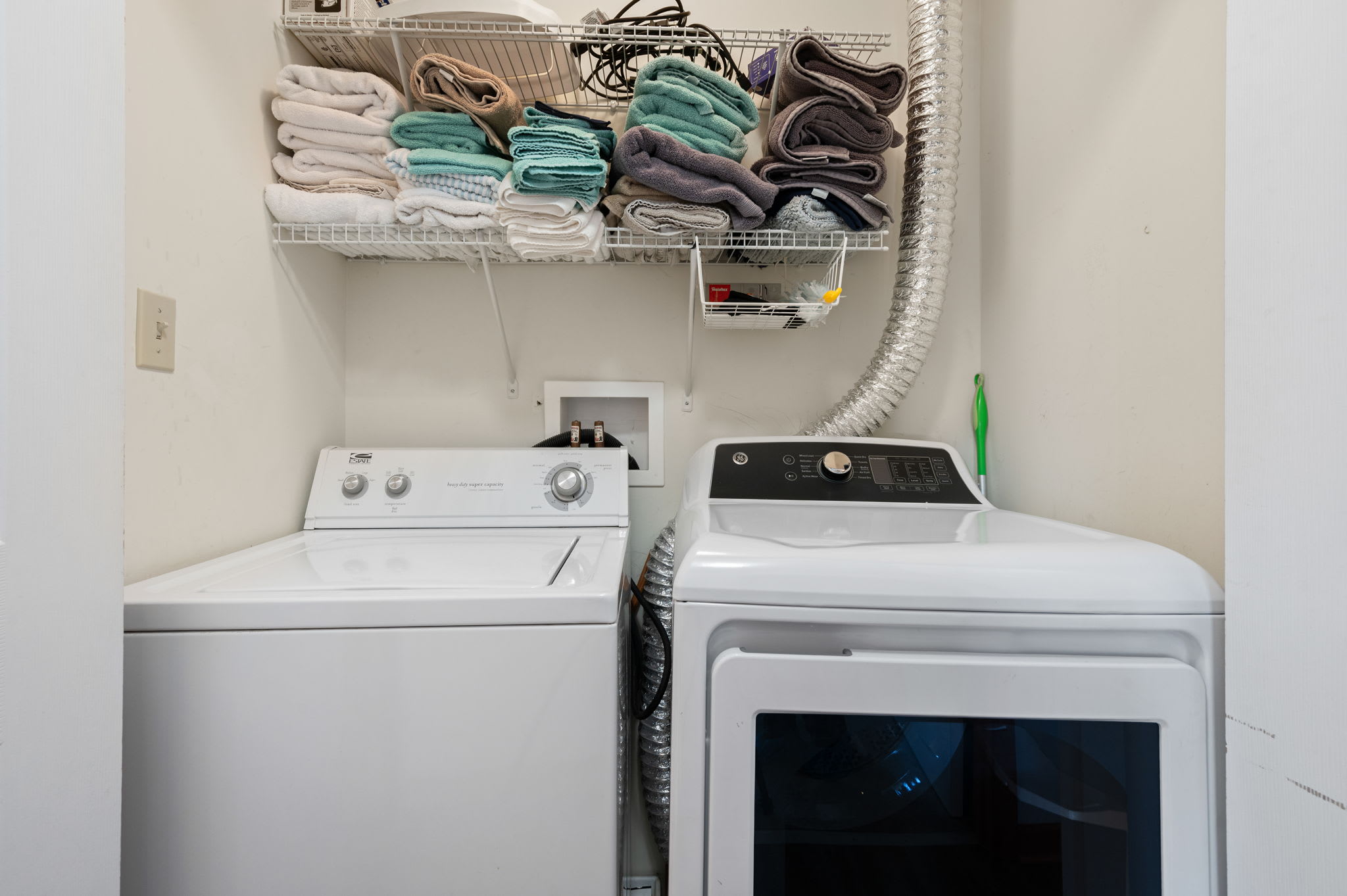 Pack light with the convenient in-unit washer and dryer available for guests