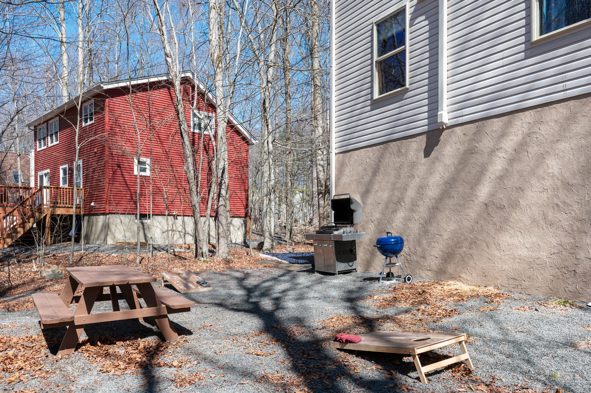 Gather around the outdoor fire pit for cozy evenings under the stars