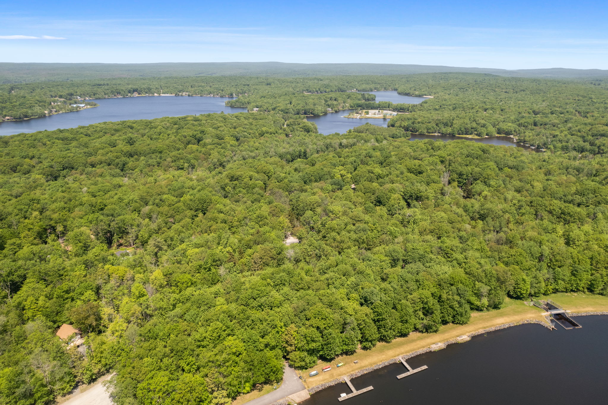 Enjoy swimming and relaxation at the private Arrowhead Lake community beach