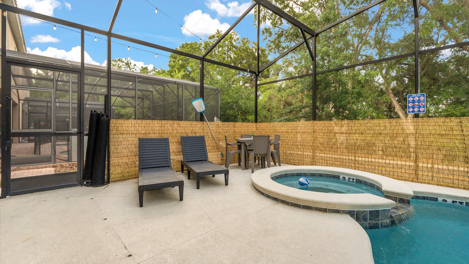 Private Swimming Pool and Hot Tub on Sundeck