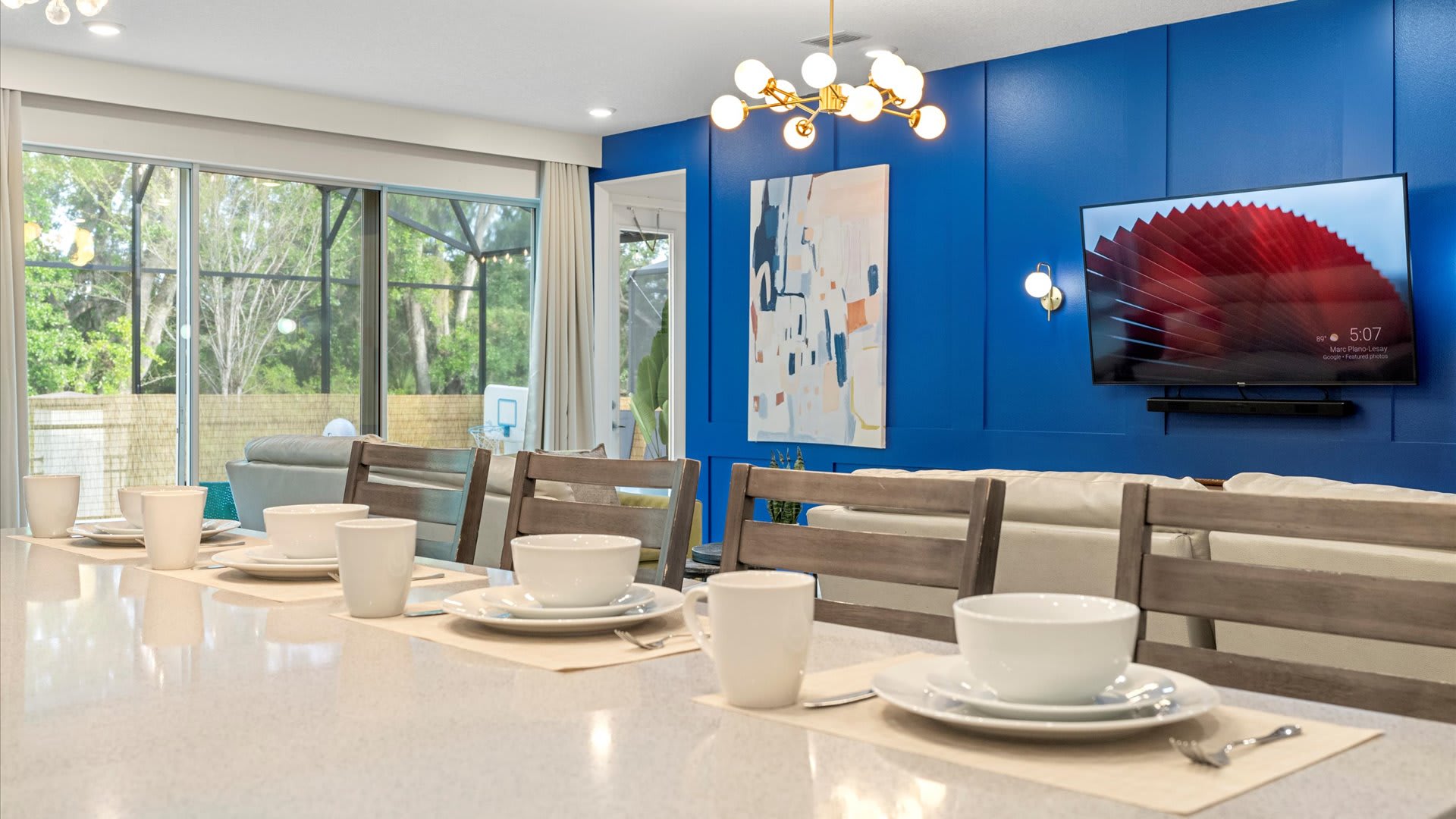 Kitchen island seating area