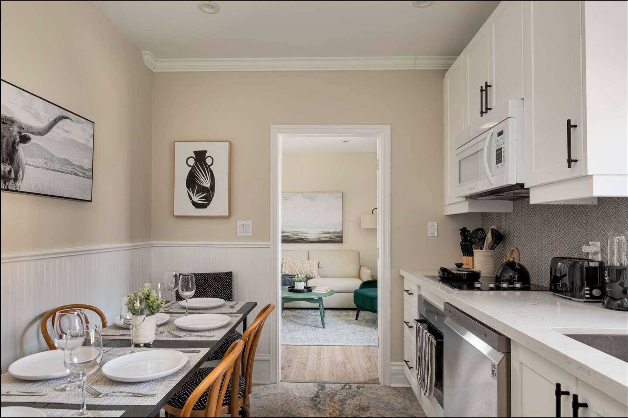 Kitchen and dining area