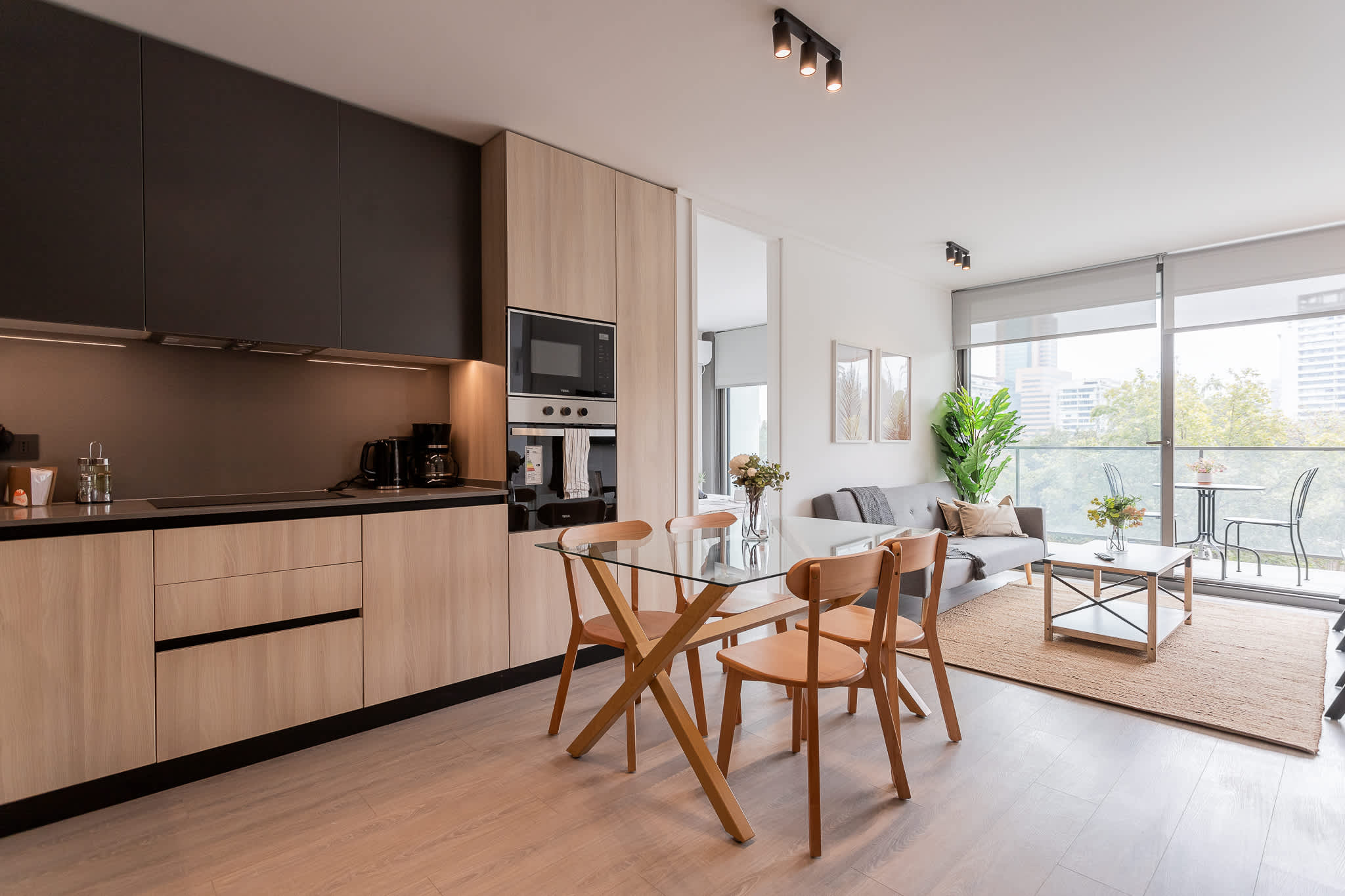 Experience modern living in this stylish apartment with a bright, open layout and cozy furnishings, perfect for your next getaway!