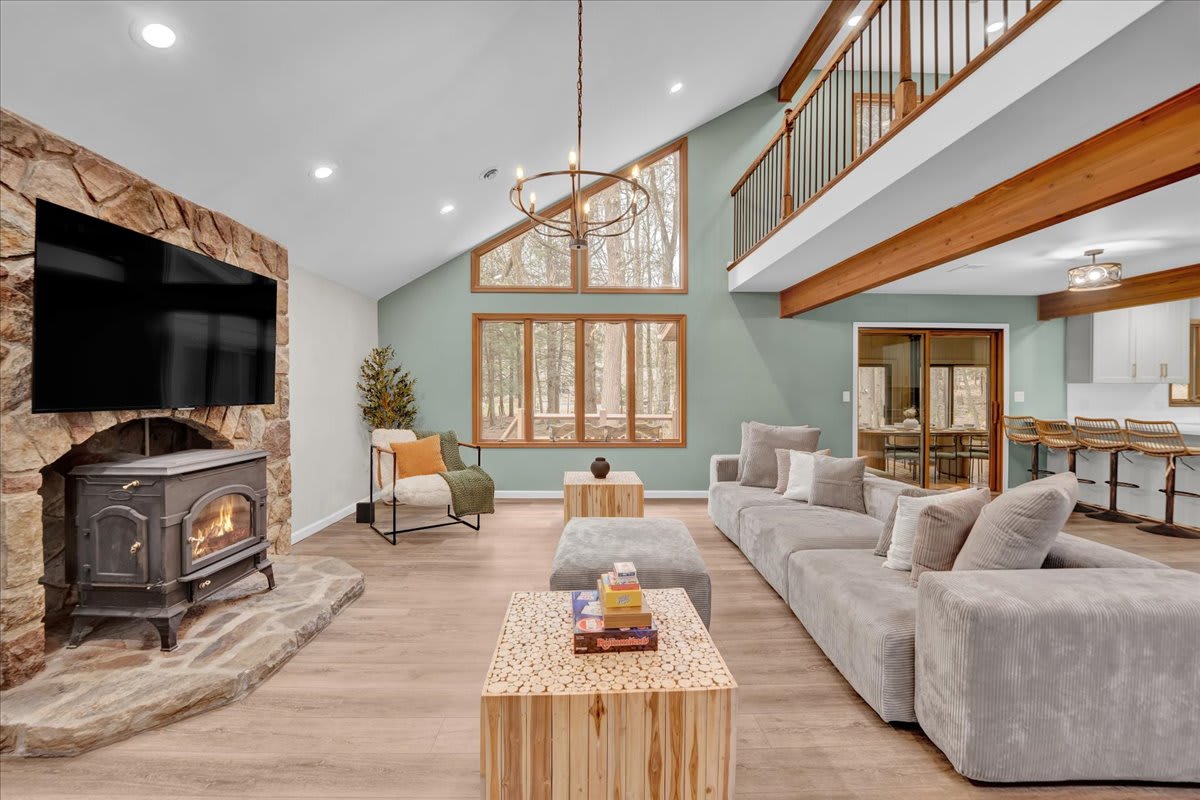 Riverside Escape | FirePit | Wrap around Patio  — Blakeslee, PA — vacation rental