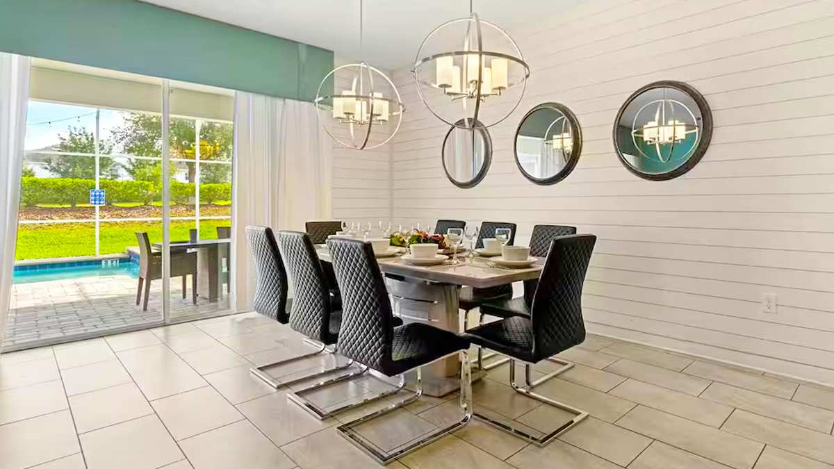 Indoor dining area for shared family and group meals