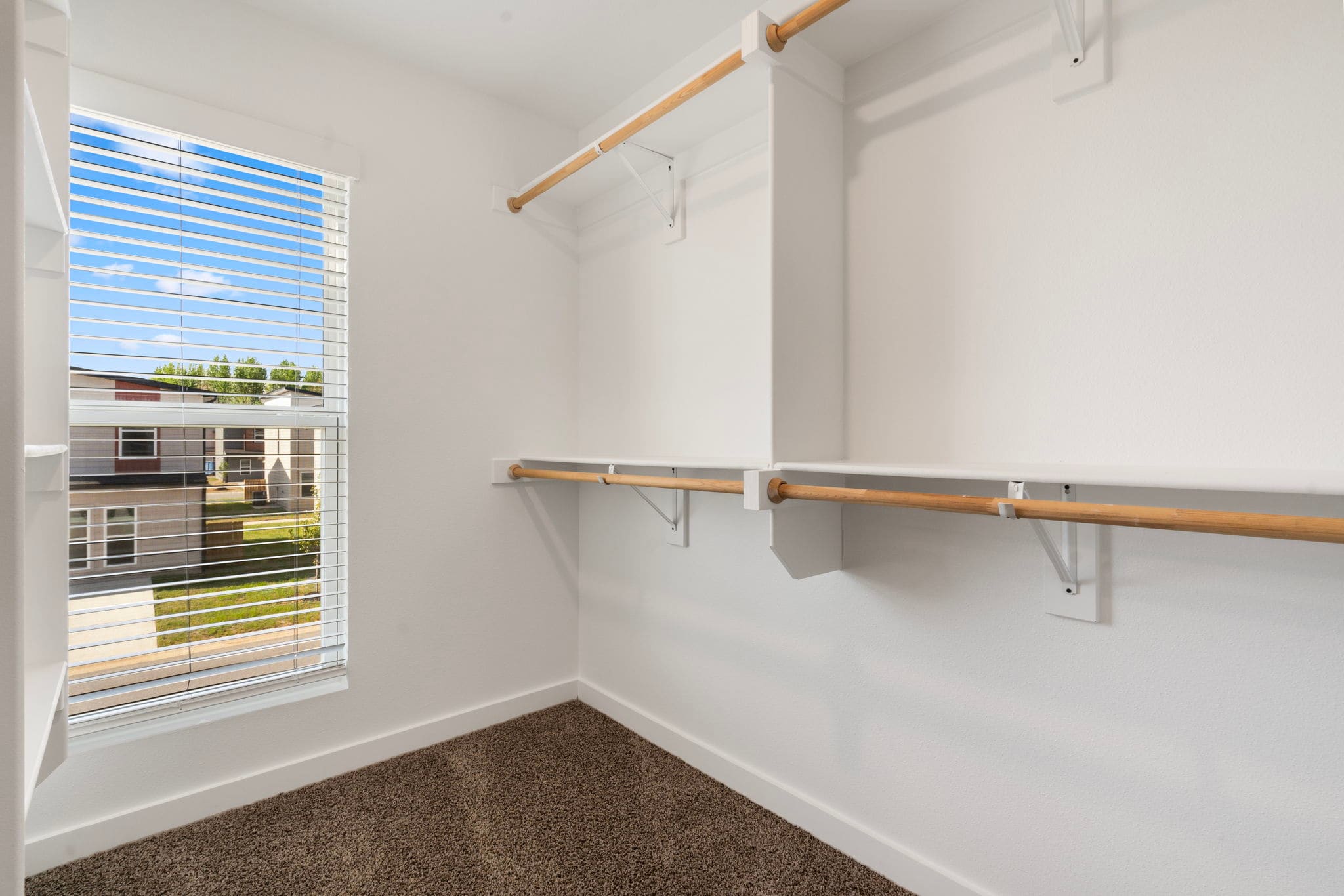 Both bedrooms have ample walk in closet space.