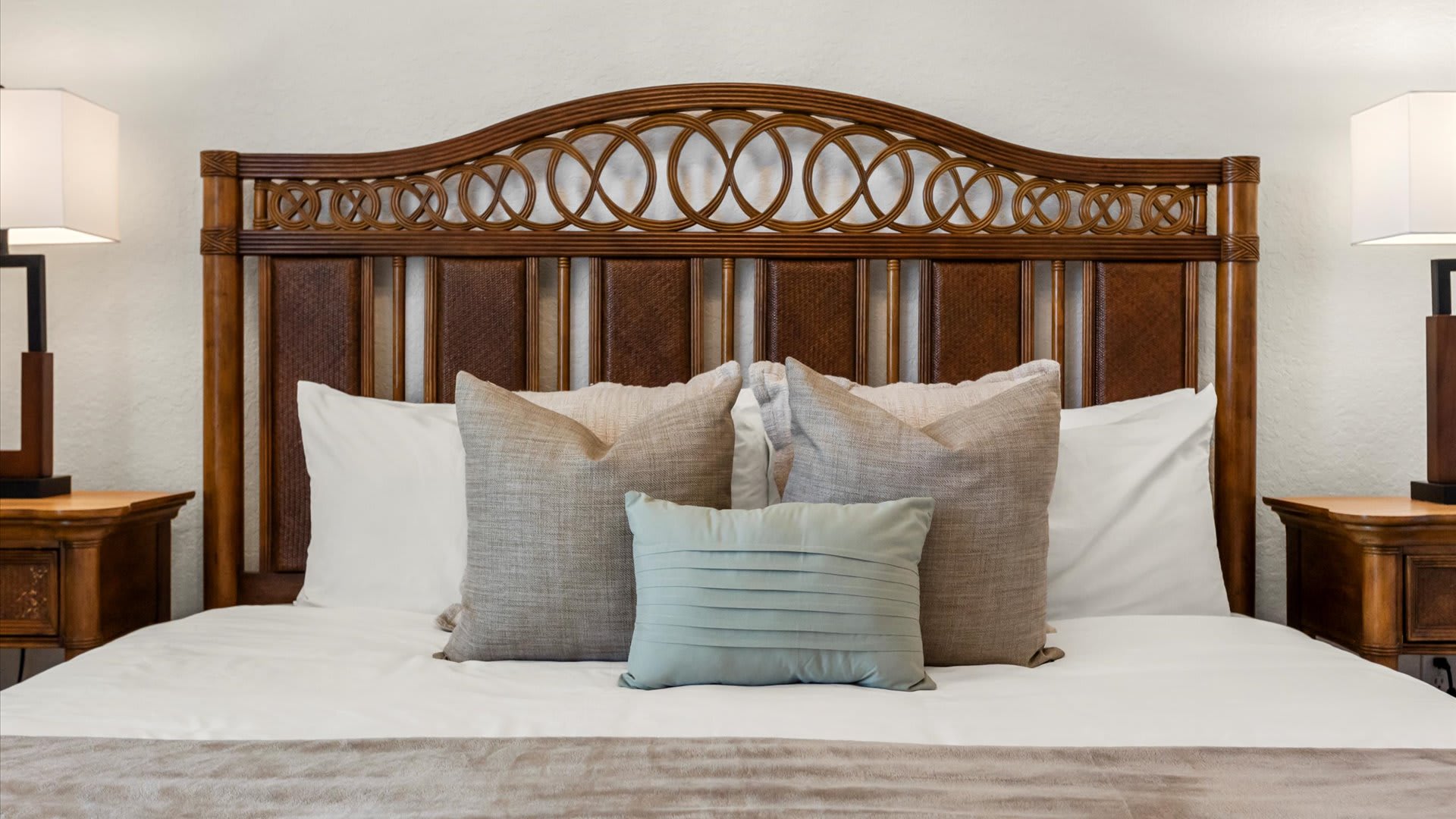 Tasteful King Bedroom with Fresh Linens