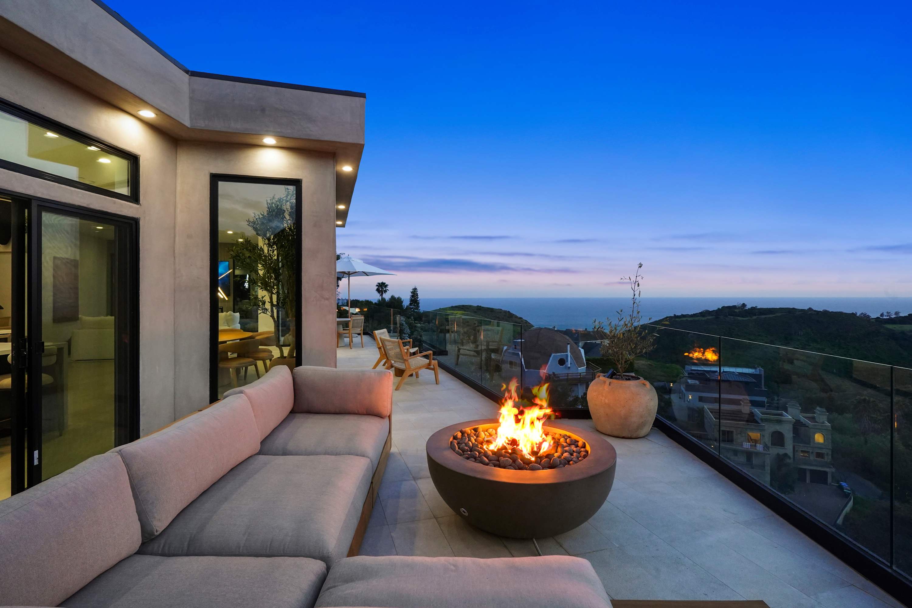 Elevated terrace designed for sunset watching and quiet evenings outdoors.