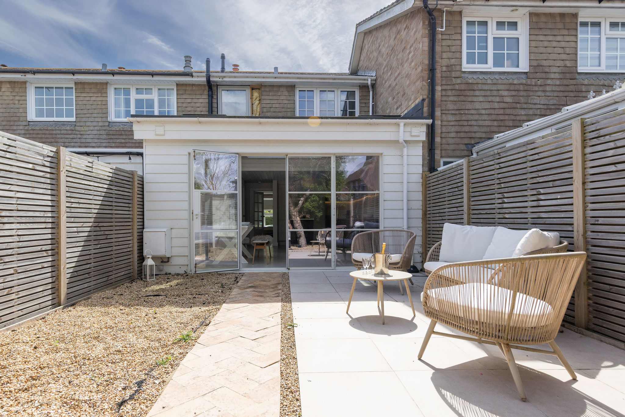 Enjoy a cold drink in the evening sun with friends and family.