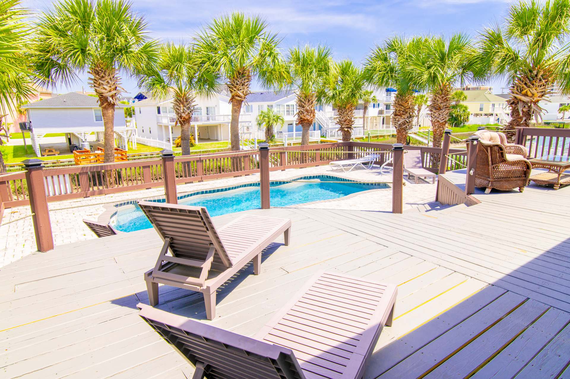 Decked Out Ocean Inlet House Private Pool Tiki Hut