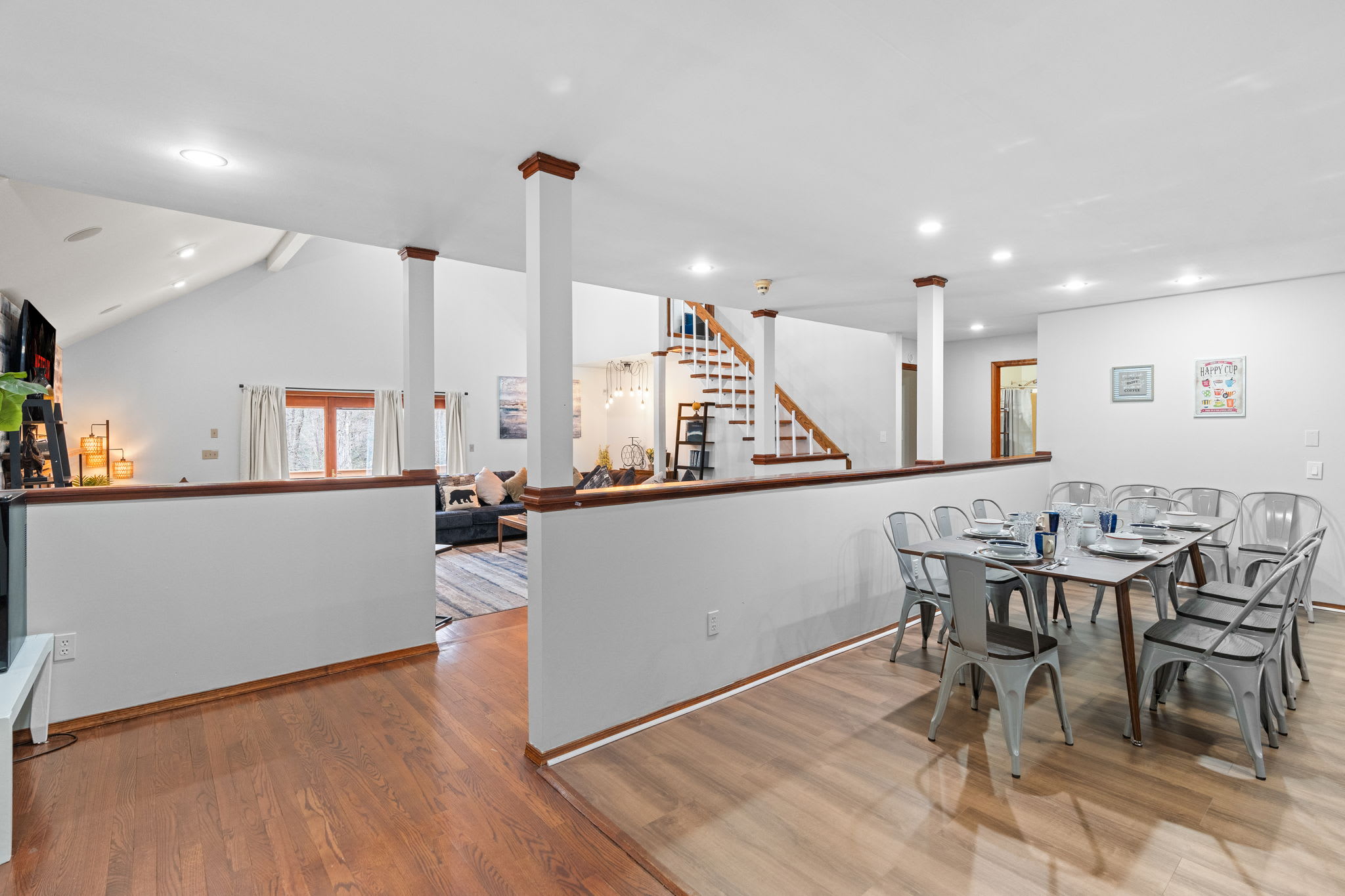 Flow and Function
Open layout with clear sightlines connecting dining and living spaces, perfect for group gatherings.
