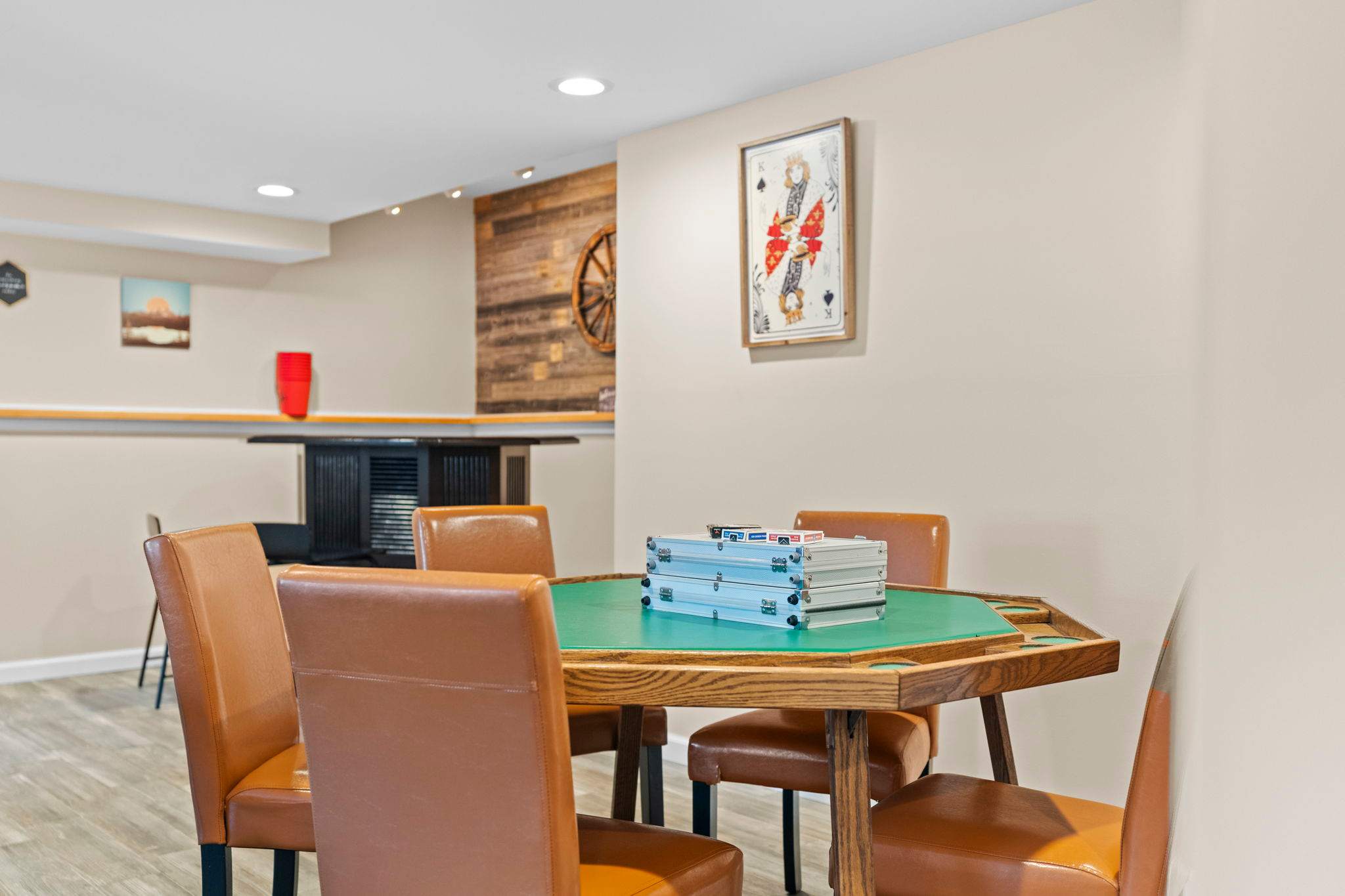 Game Table Fun
Break out the board games or play a few rounds of cards in this cheerful nook made for good times.