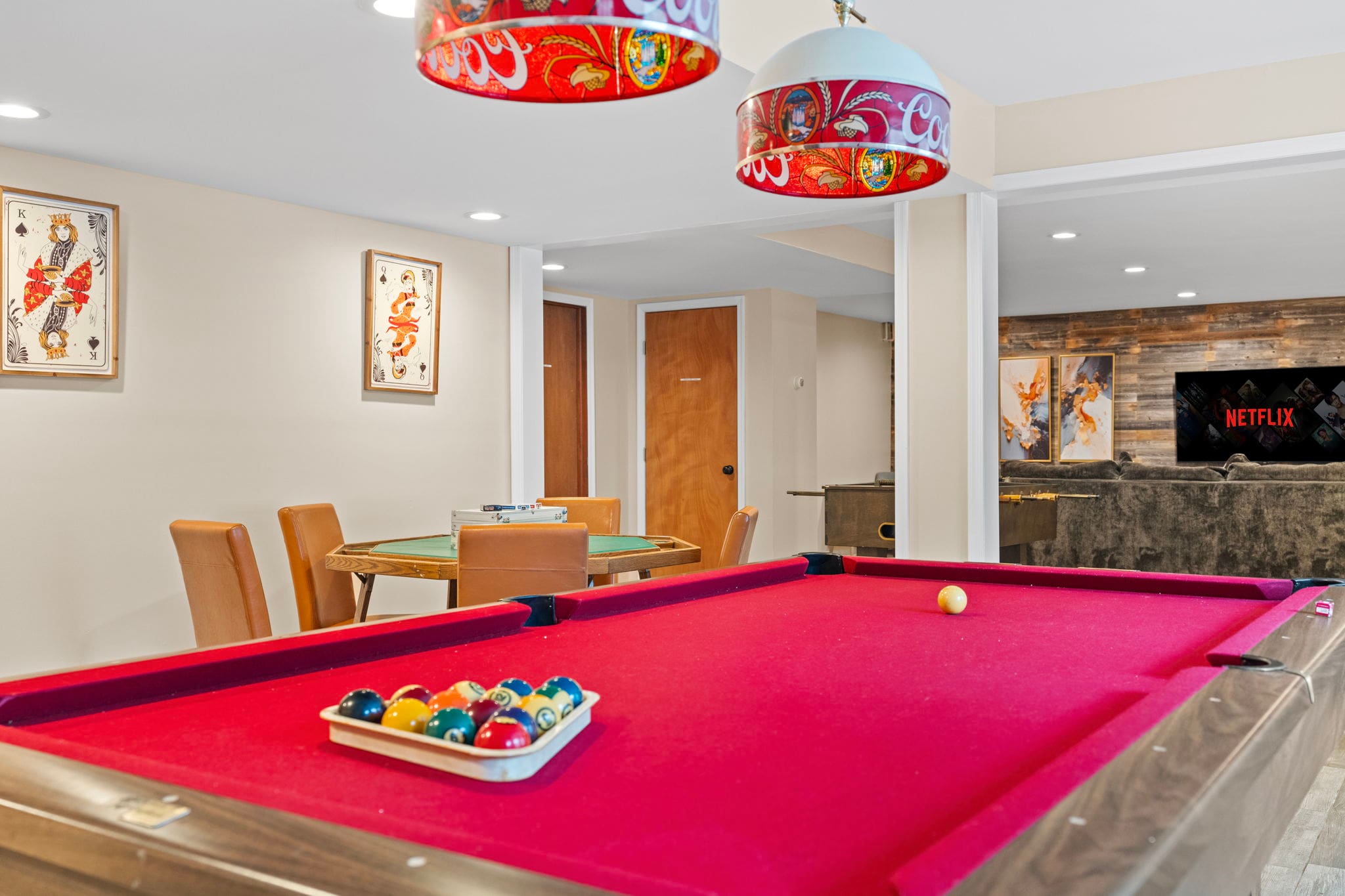 All About the Details
Colorful lighting and fun artwork add character to this game area where competition and laughter collide.