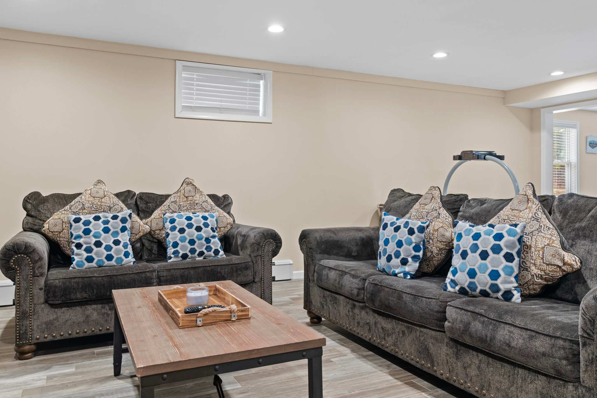 Group Hangout Goals
This setup has plenty of room for everyone to lounge, chat, or catch the game in style.

