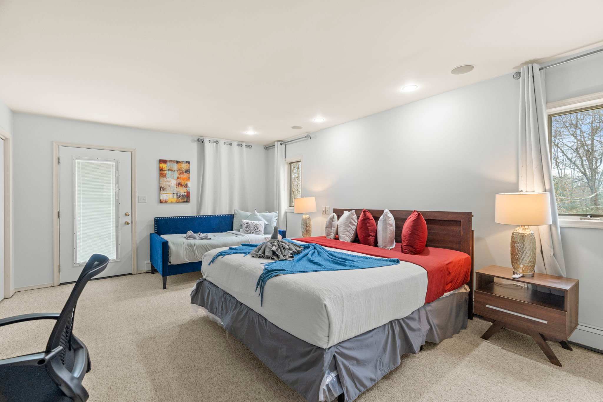 Private and Peaceful
Tucked away with its own windows all around, this bedroom is a quiet escape of its own.