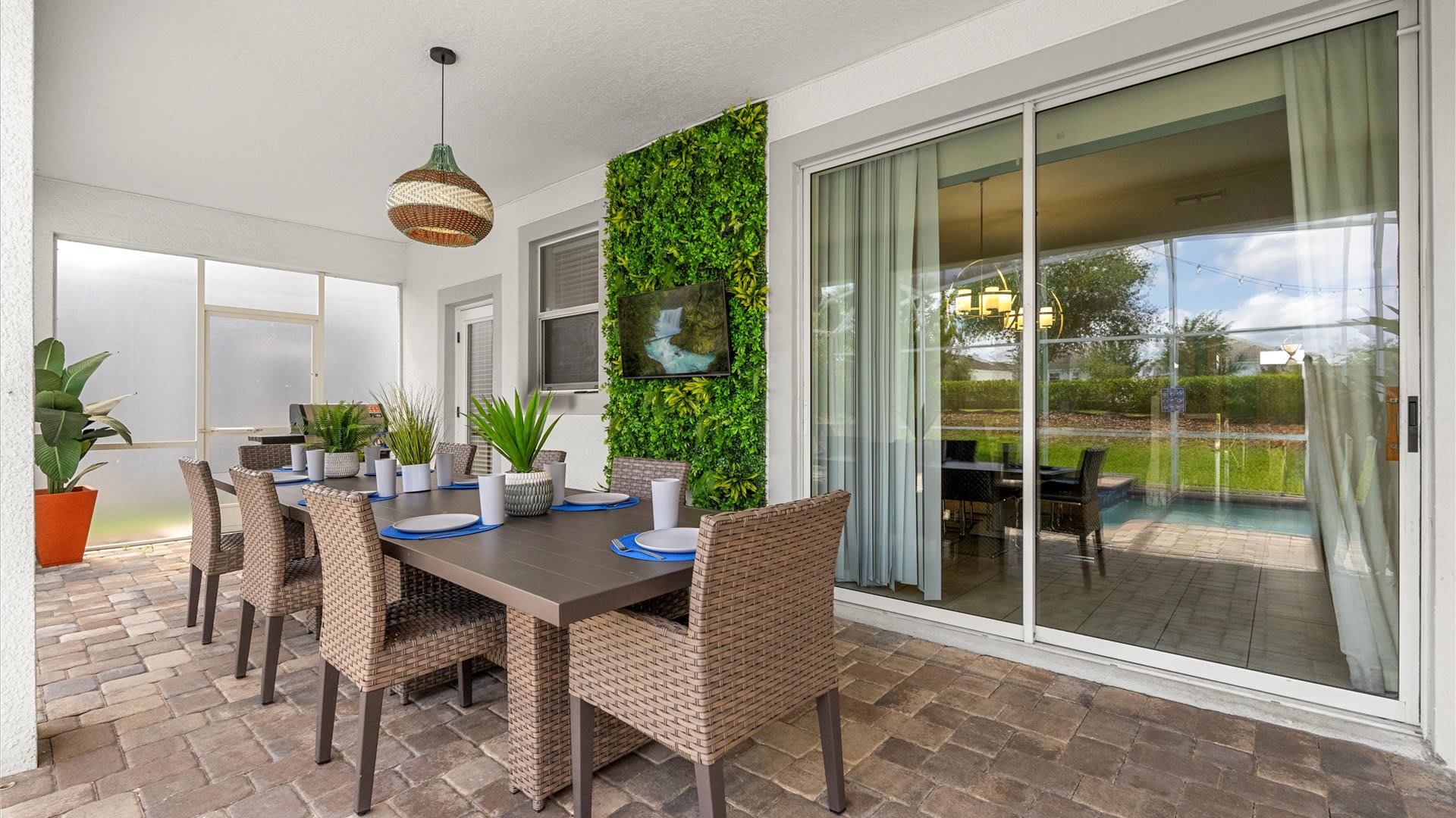 Outdoor dining area for shared family meals